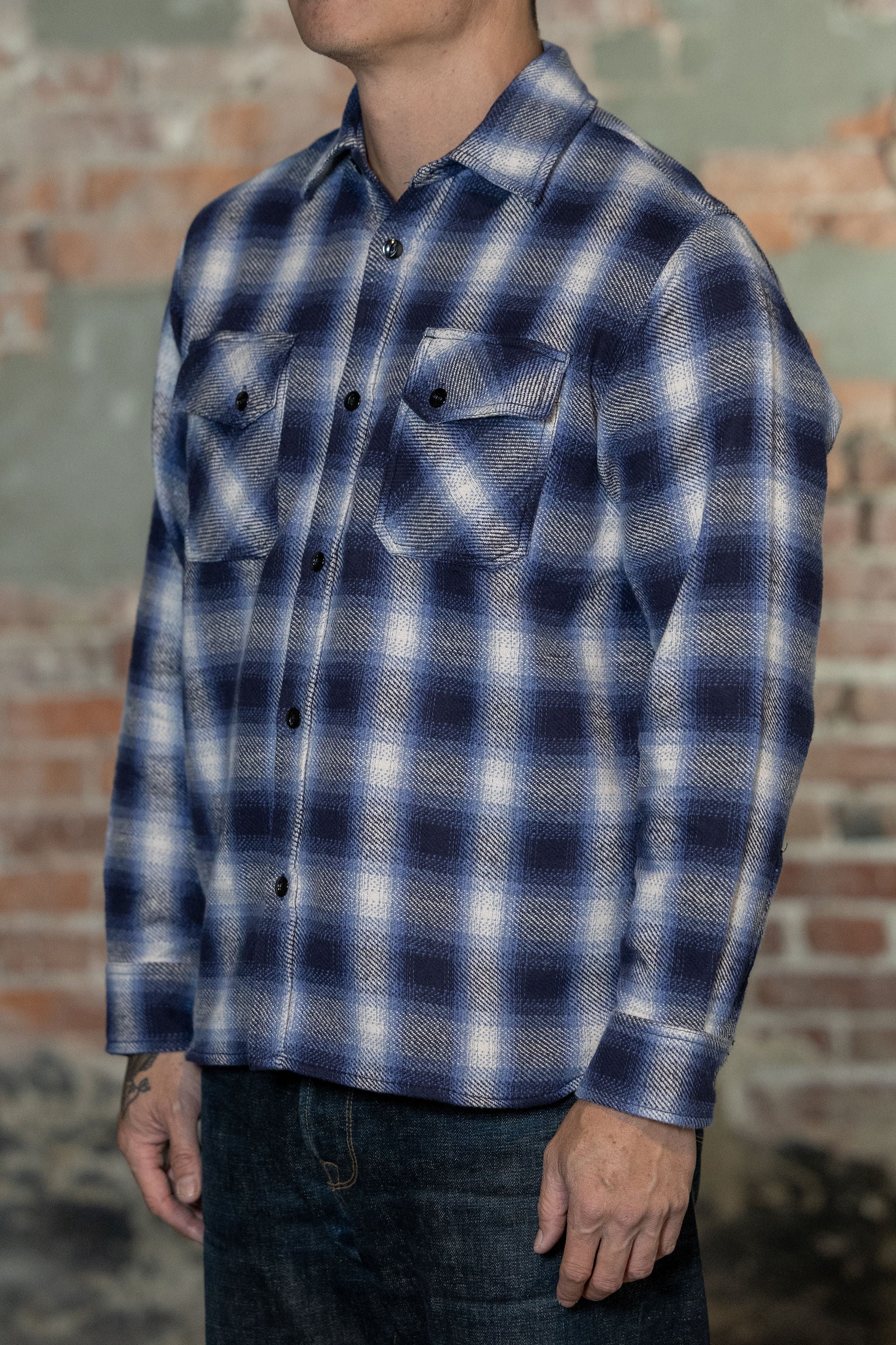 3sixteen Crosscut Flannel - Royal Blue Plaid - Image 2