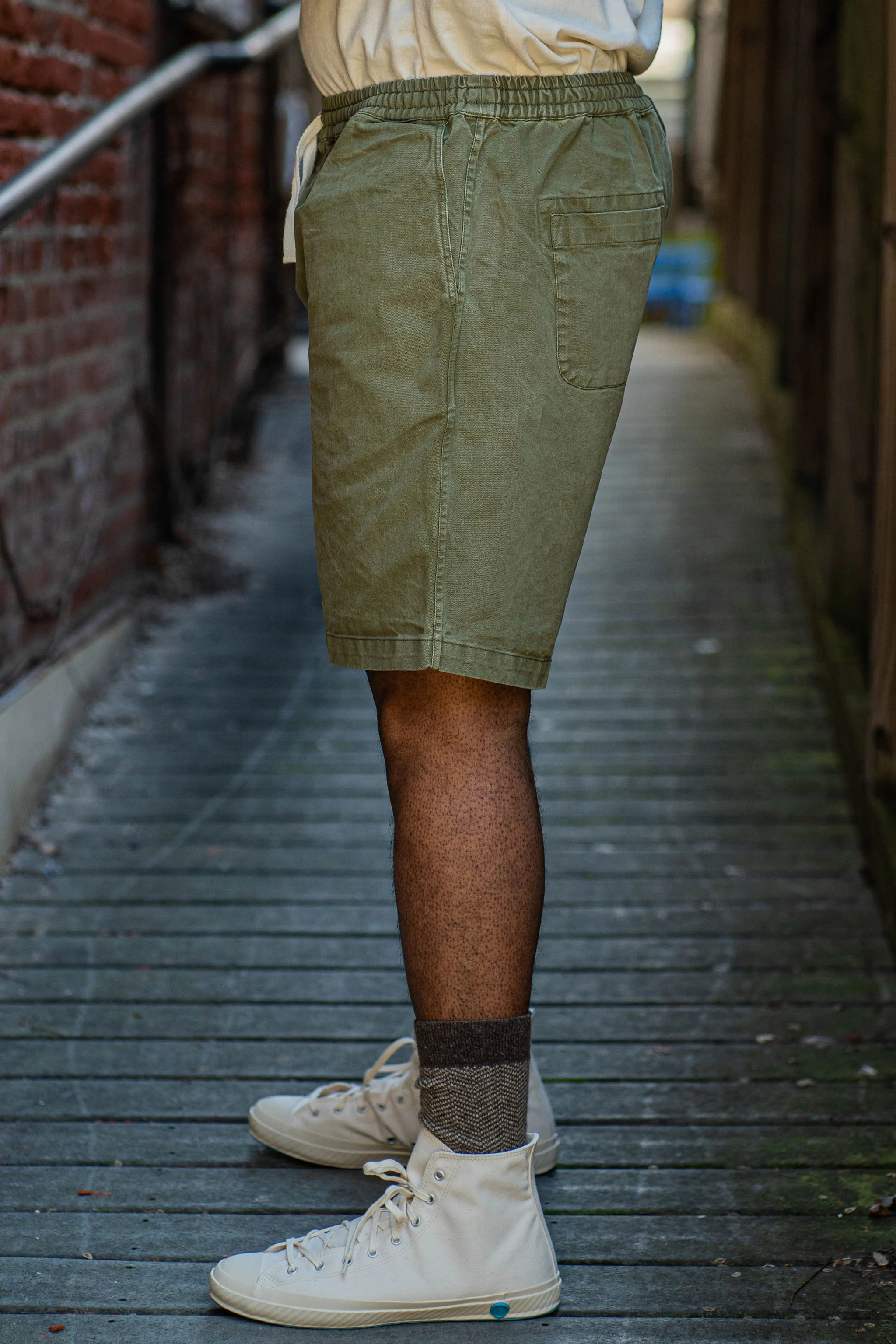 3sixteen Drawstring Shorts - Olive Twill - Image 2