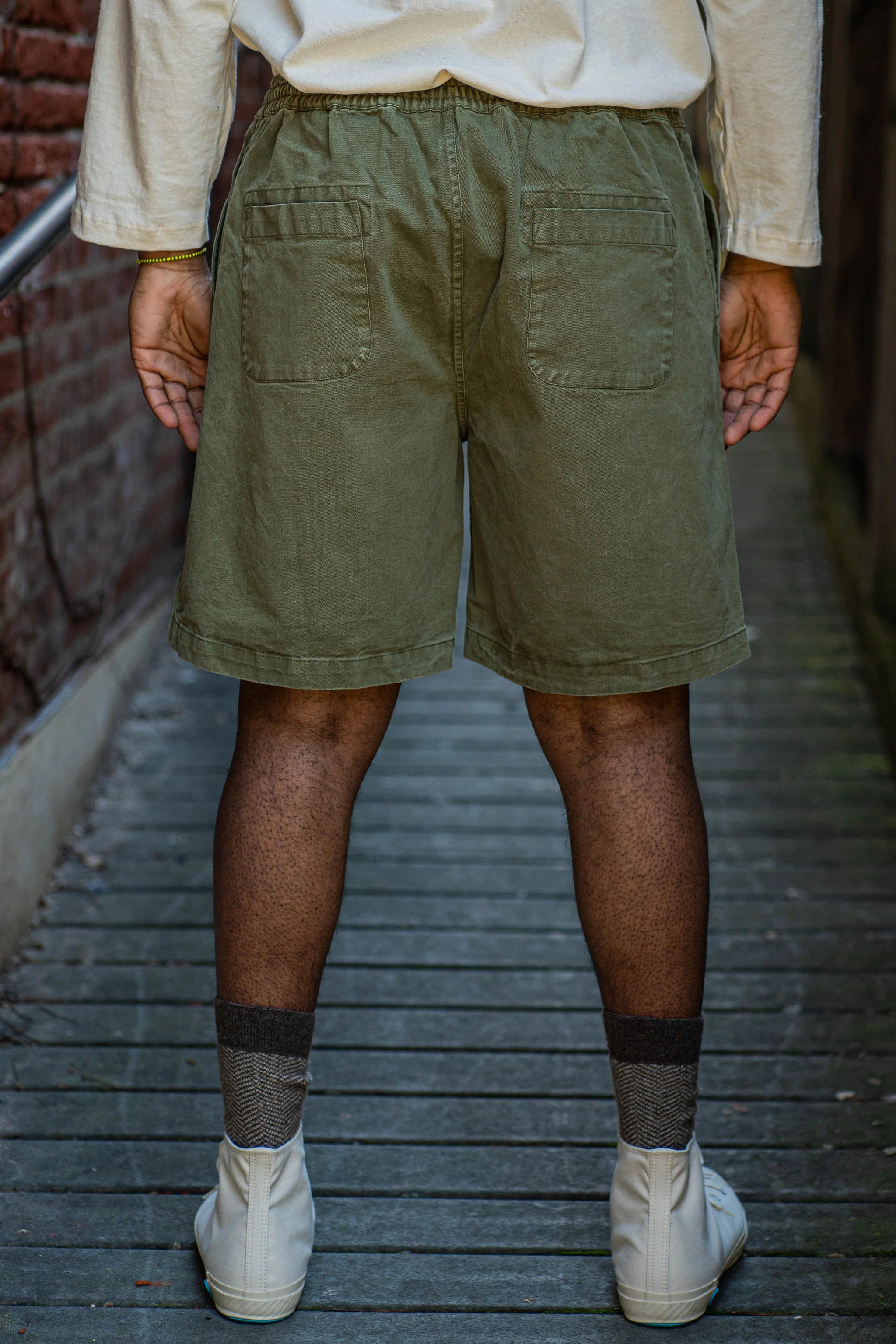 3sixteen Drawstring Shorts - Olive Twill - Image 3