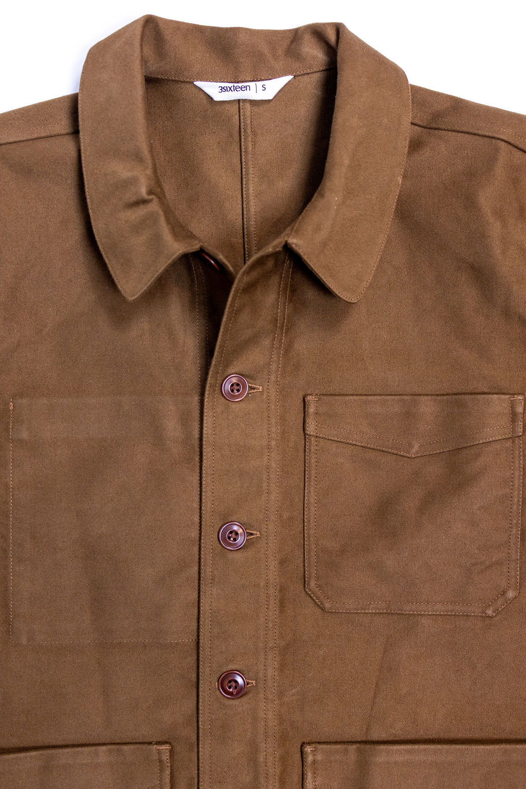 3sixteen French Work Jacket - Brown Moleskin - Image 6