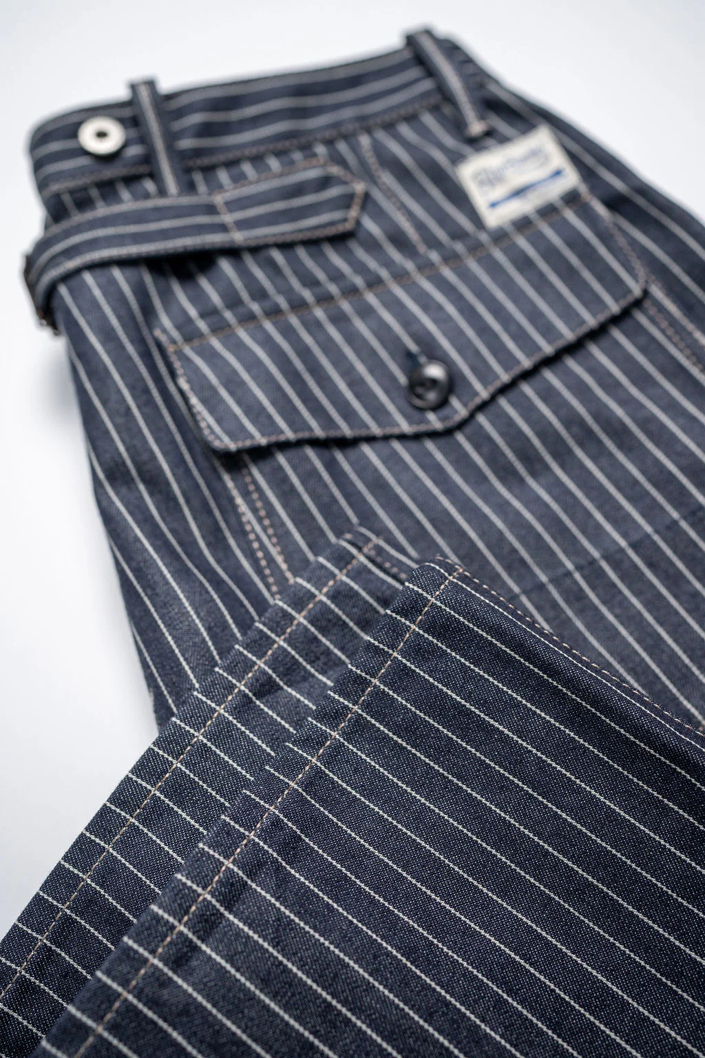 Blue Blanket IJ1 JP03 Waist Overall - 11oz Japanese Dark Indigo Pinstripe Selvedge Denim - Image 12