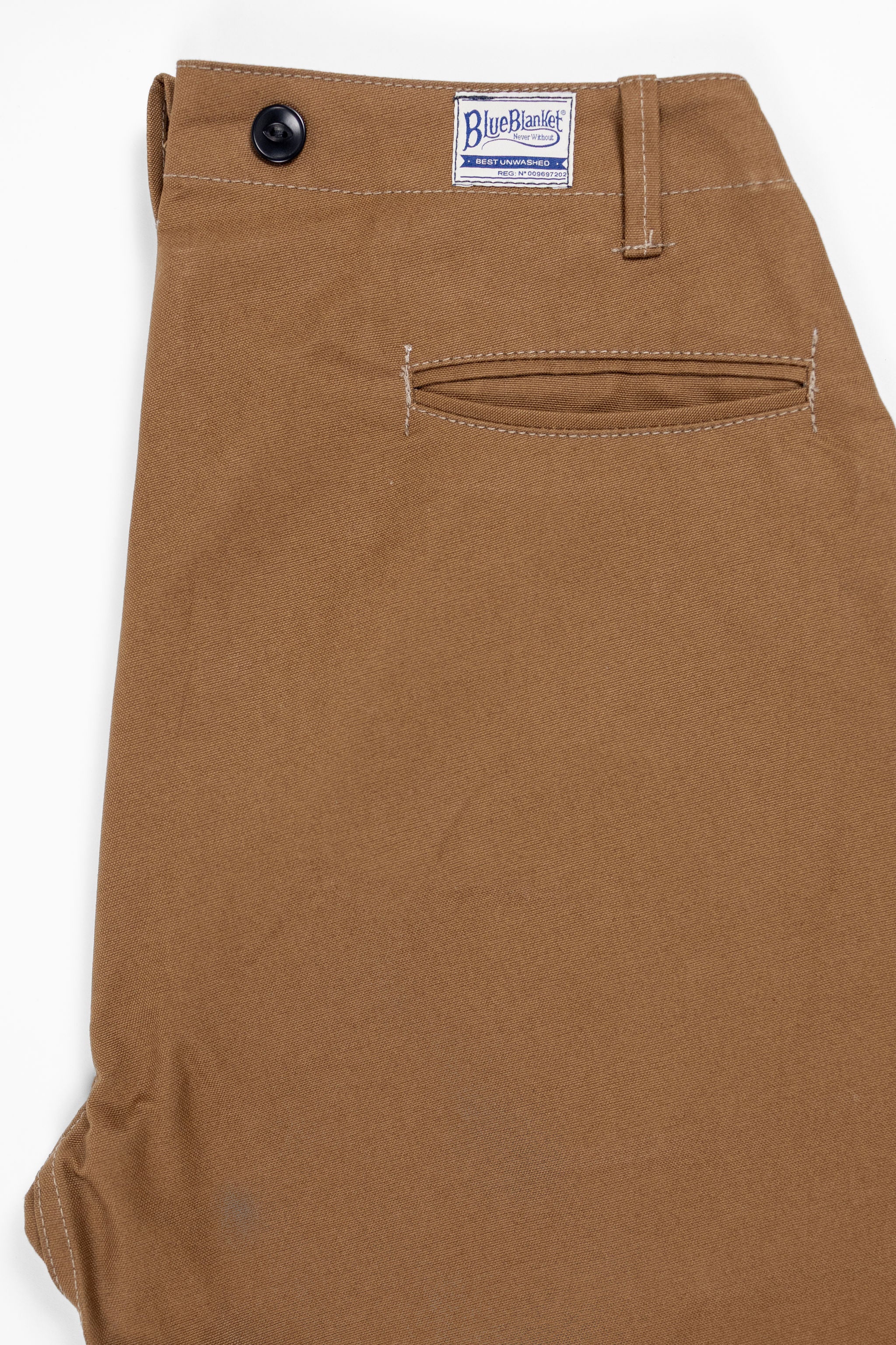 Blue Blanket P39 IT23 Waist Overall - Italian Waxed Khaki - Image 12