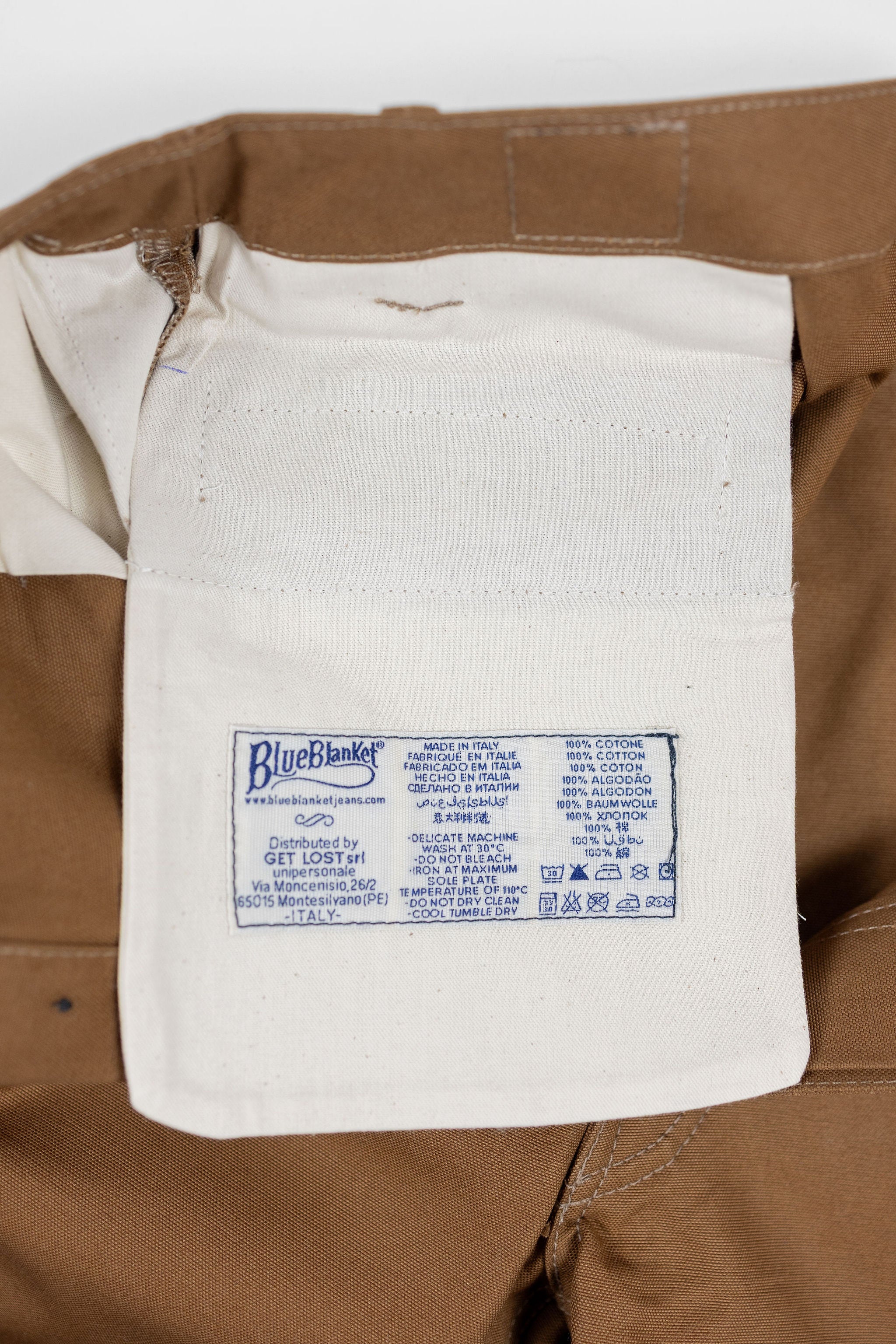 Blue Blanket P39 IT23 Waist Overall - Italian Waxed Khaki - Image 14