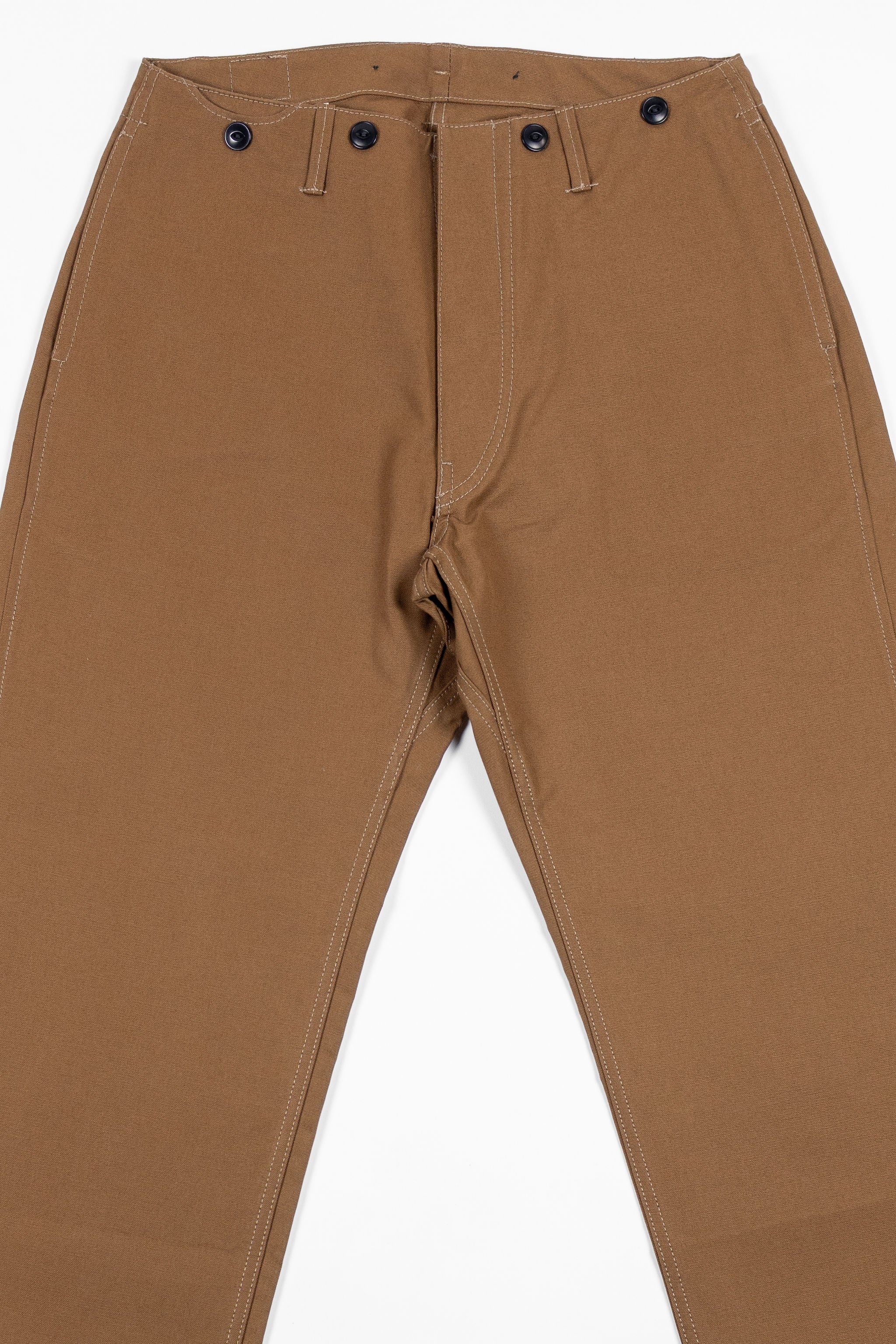 Blue Blanket P39 IT23 Waist Overall - Italian Waxed Khaki - Image 4
