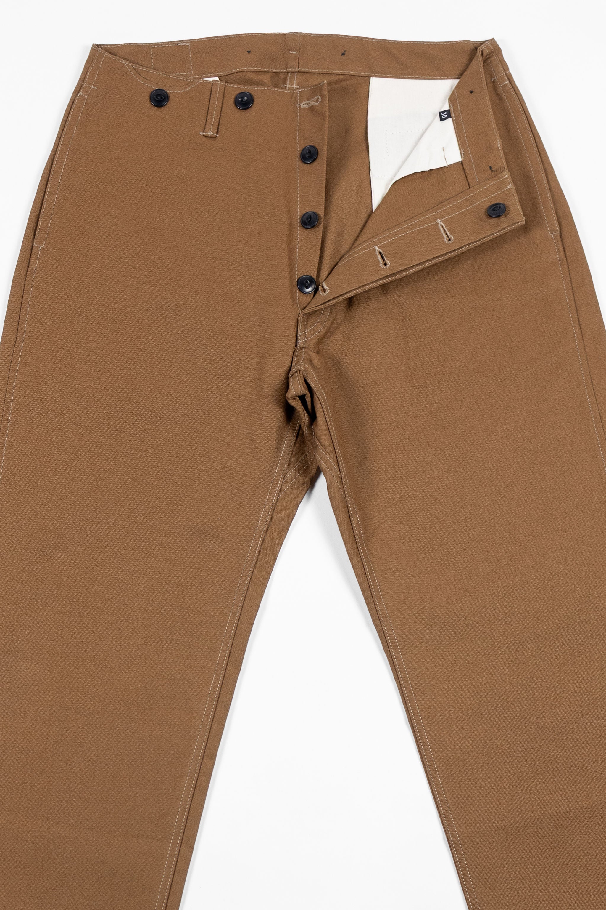 Blue Blanket P39 IT23 Waist Overall - Italian Waxed Khaki - Image 6