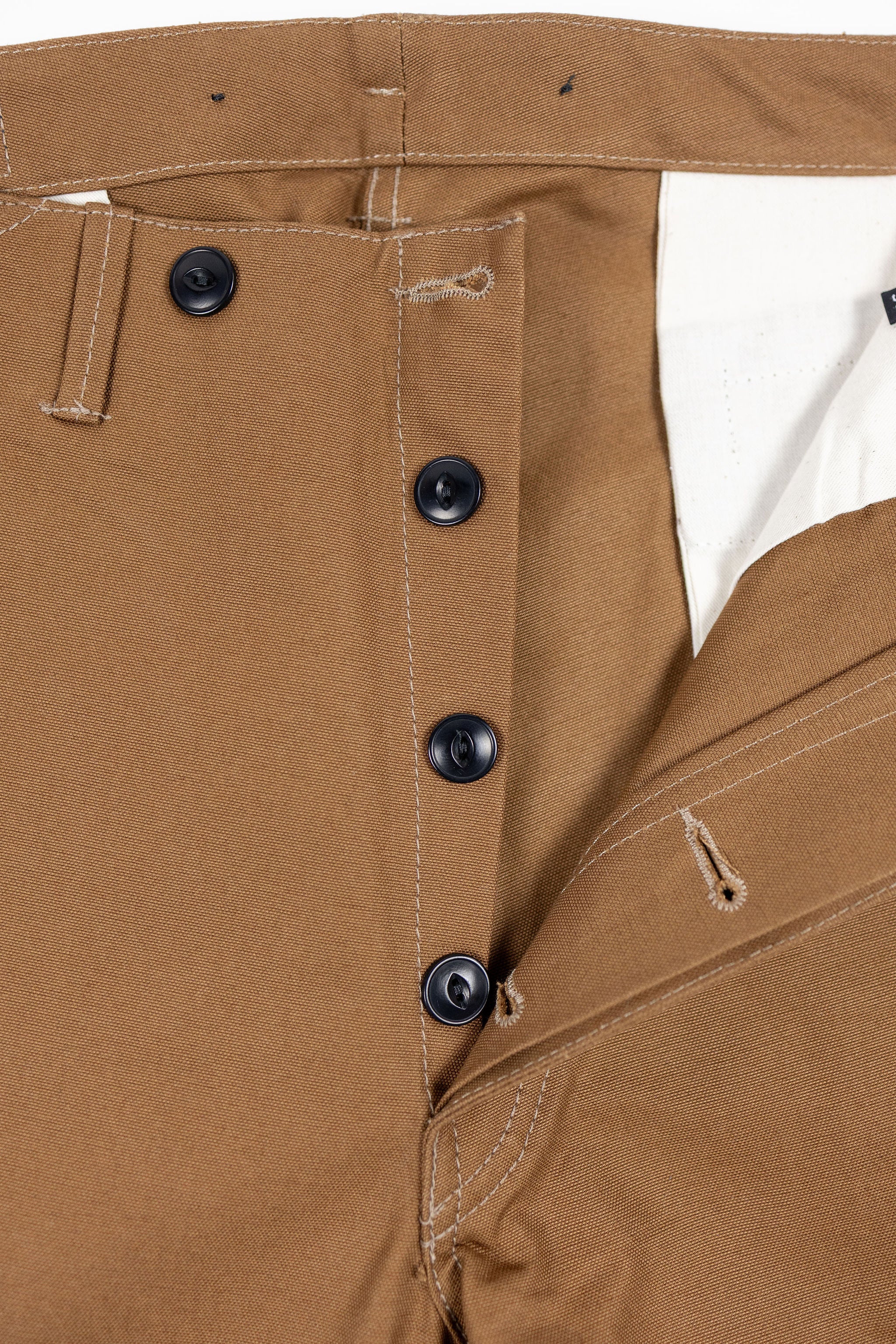 Blue Blanket P39 IT23 Waist Overall - Italian Waxed Khaki - Image 7