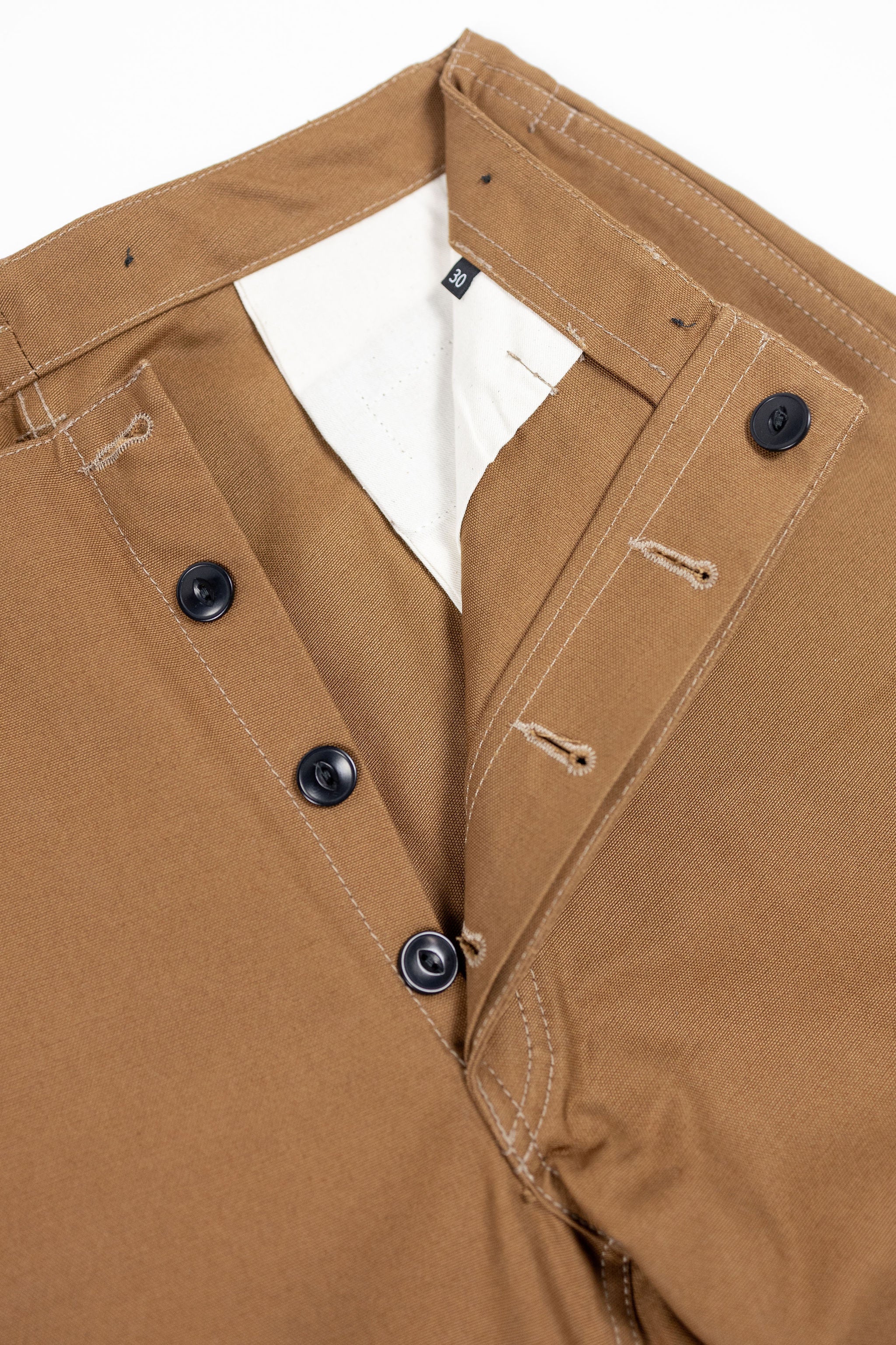 Blue Blanket P39 IT23 Waist Overall - Italian Waxed Khaki - Image 8