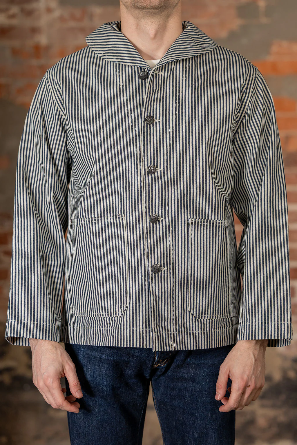 Buzz Rickson's BR15303 US Navy WWⅡ Utility Hickory Jacket - One Wash
