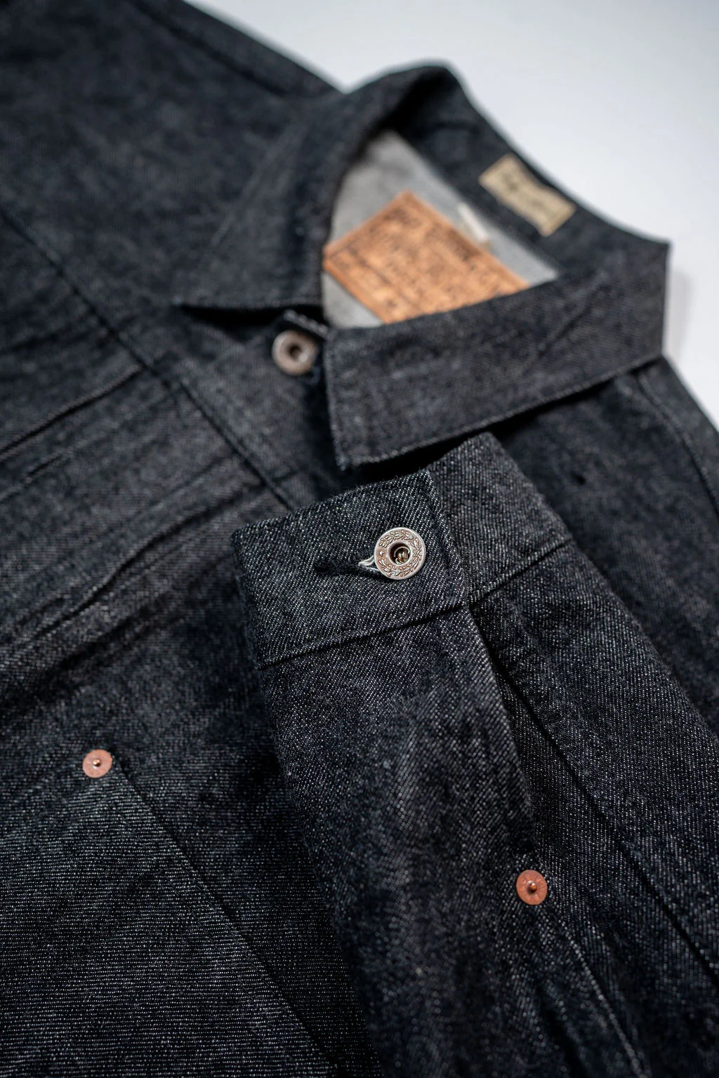 Buzz Rickson's BR16042 World War II Black Denim Blouse - One Wash - Image 6