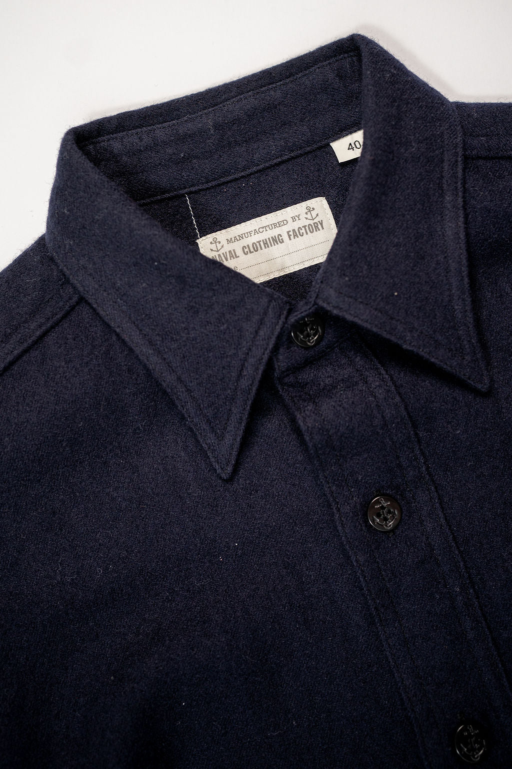 Buzz Rickson's BR24961 C.P.O. Shirt “Naval Clothing Factory” - Navy - Image 7