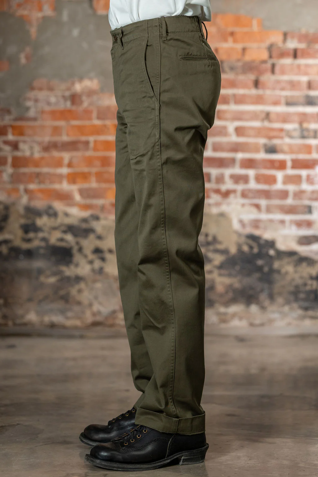 Buzz Rickson's BR40025 Original Spec. Chinos - Olive - Image 2