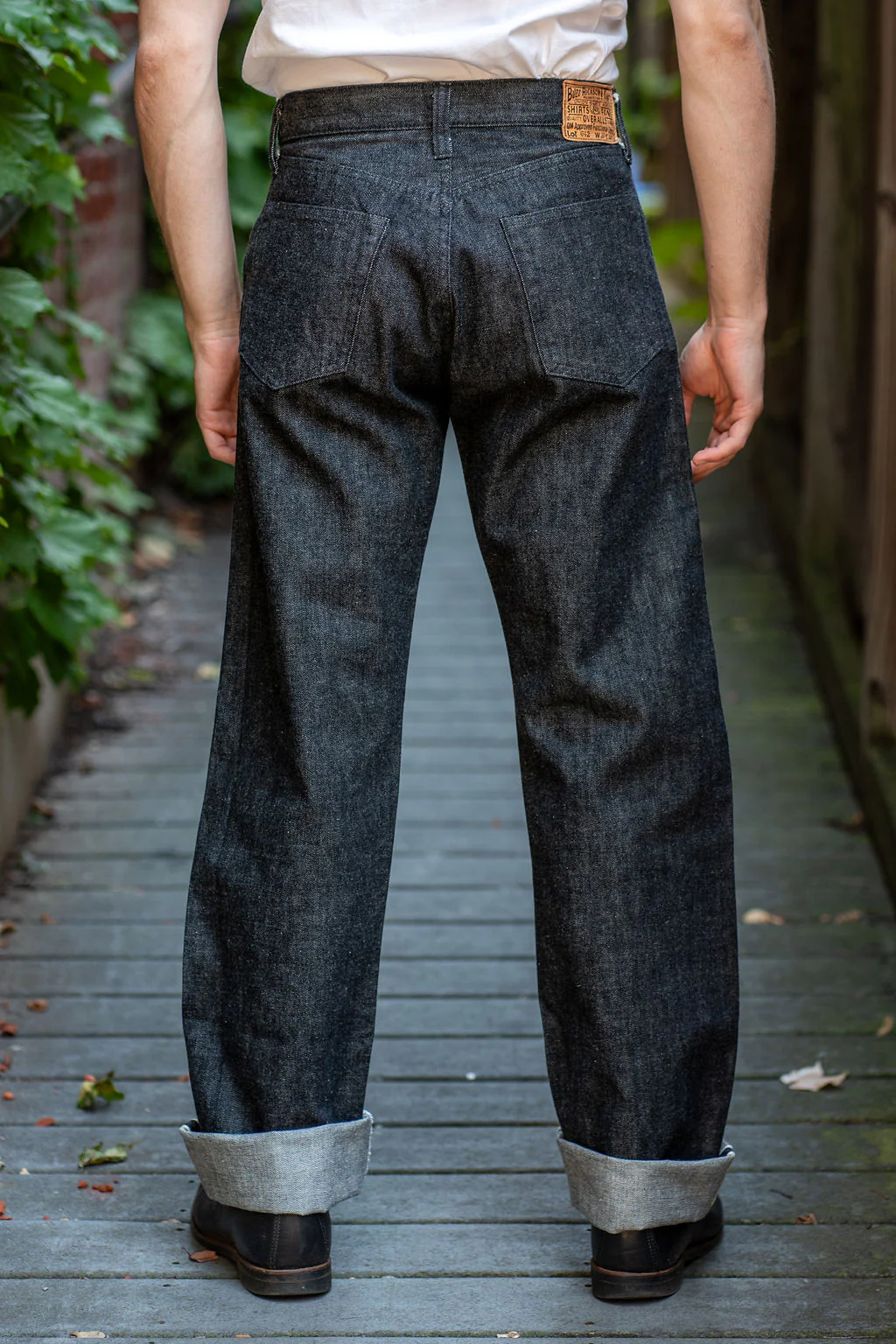 Buzz Rickson's BR43042 World War II Black Denim Waist Overalls - One Wash - Image 3