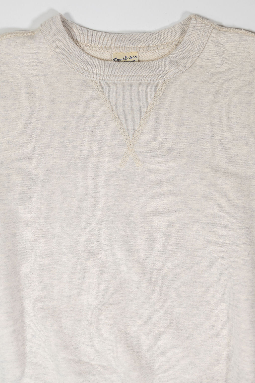 Buzz Rickson's BR65622 Set-in Crew Neck Sweatshirt - Oatmeal - Image 5