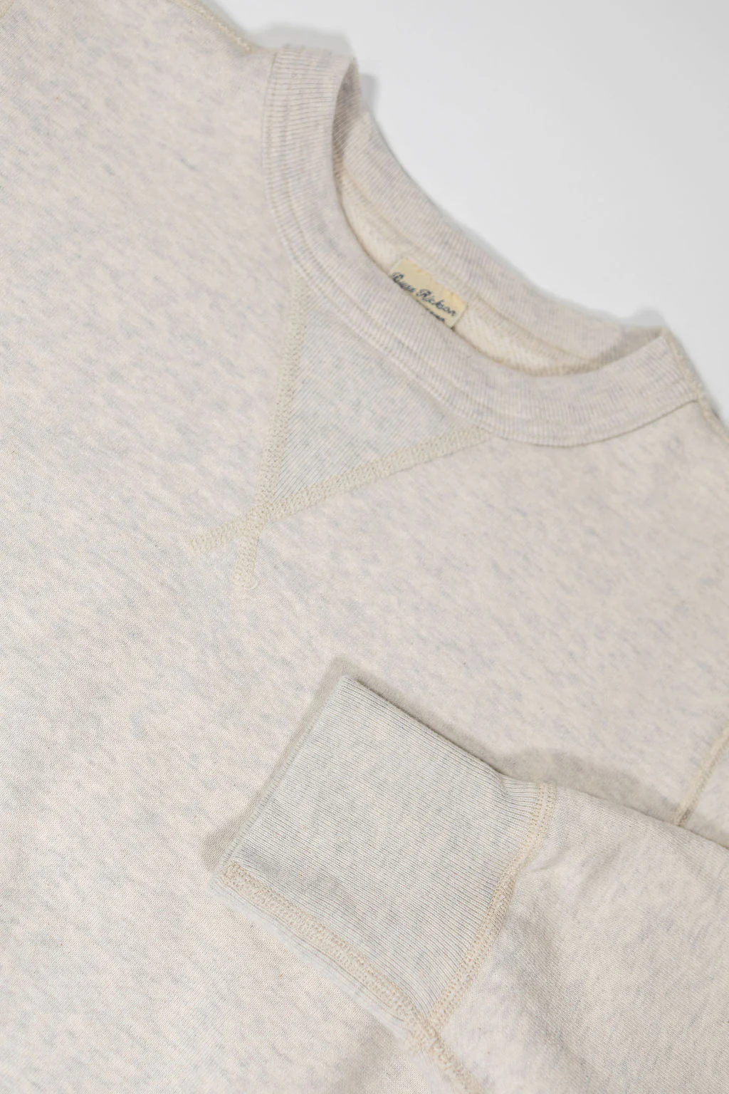 Buzz Rickson's BR65622 Set-in Crew Neck Sweatshirt - Oatmeal - Image 6