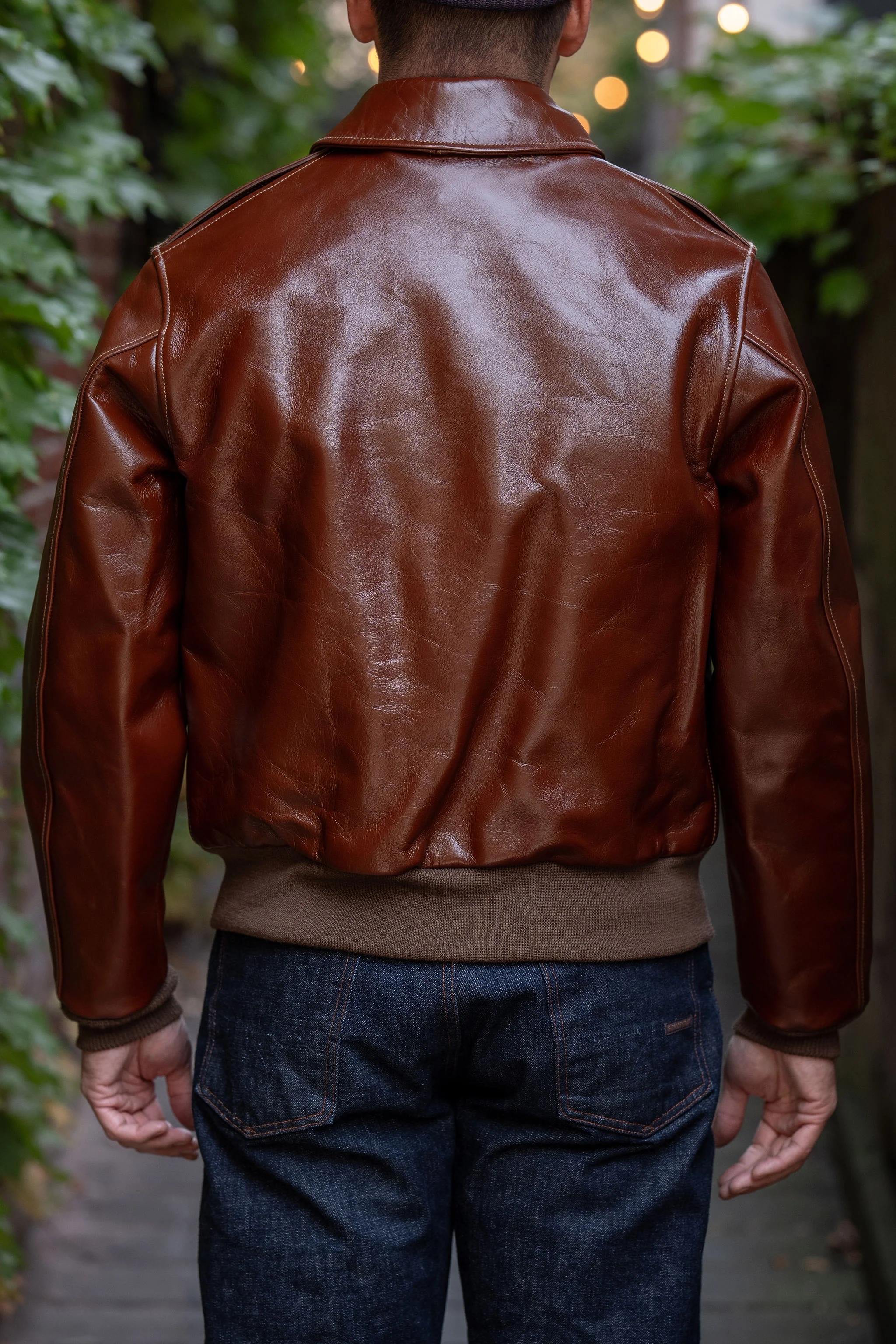Buzz Rickson's BR80595 Type A-2 “Contract no. w535 AC-18091 Rough Wear Clothing co.” - R/Brown - Image 3