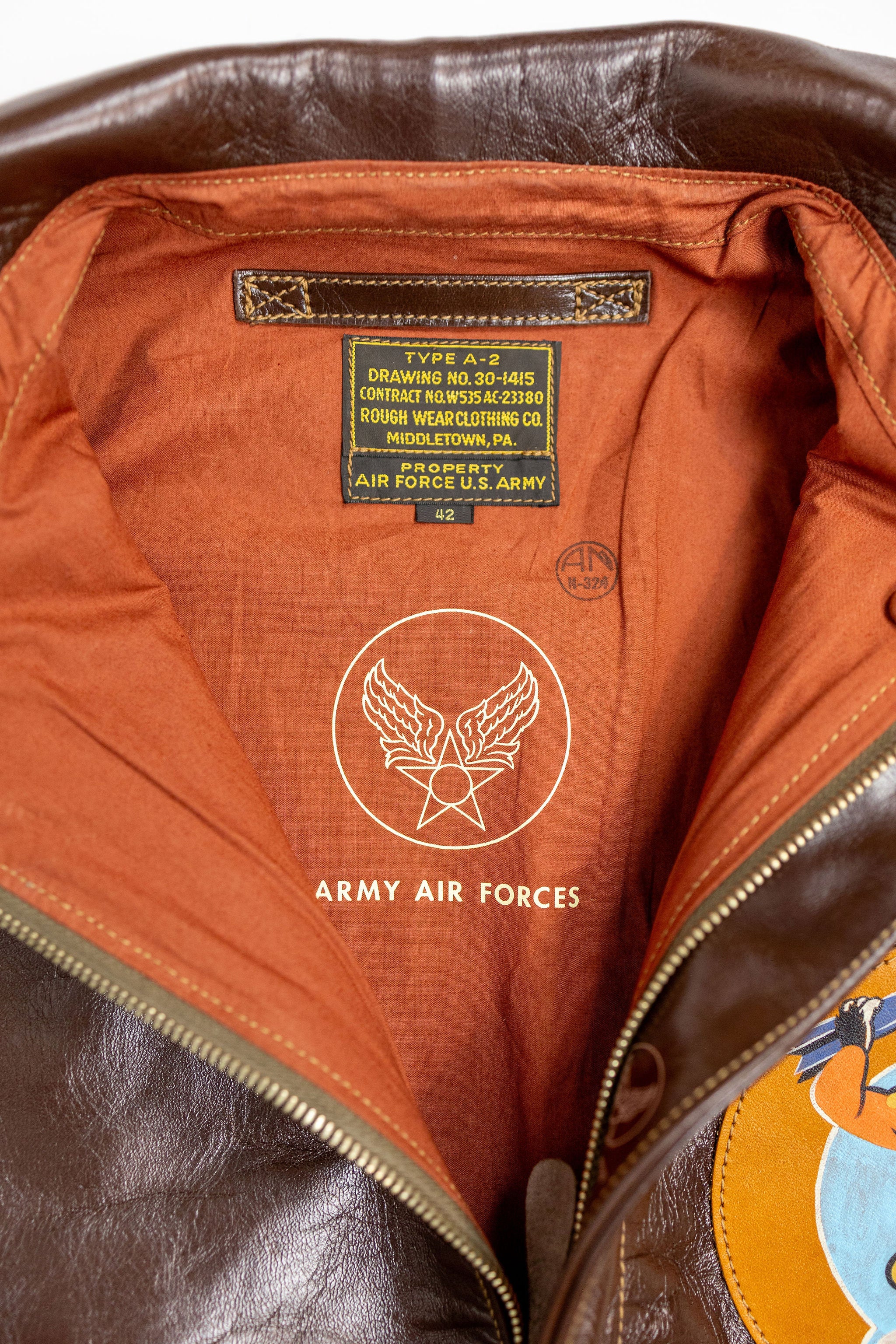 Buzz Rickson's BR80668 A-2 Rough Wear Clothing Co. 451st Bomb. SQ. "Mister Period Twice". - Image 12