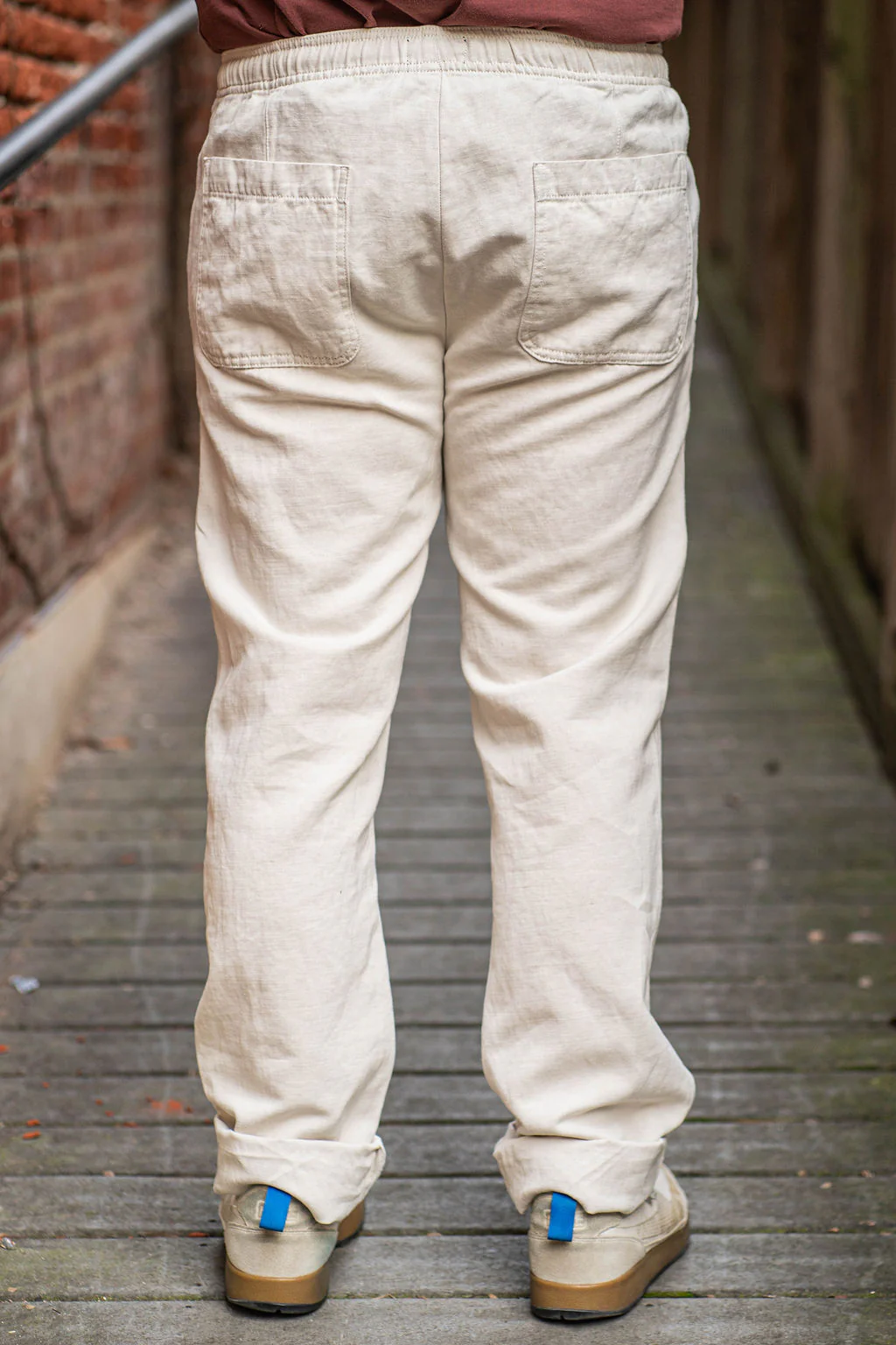 C.O.F. Drawstring Pants - Light Cotton Linen Ecru - Image 3