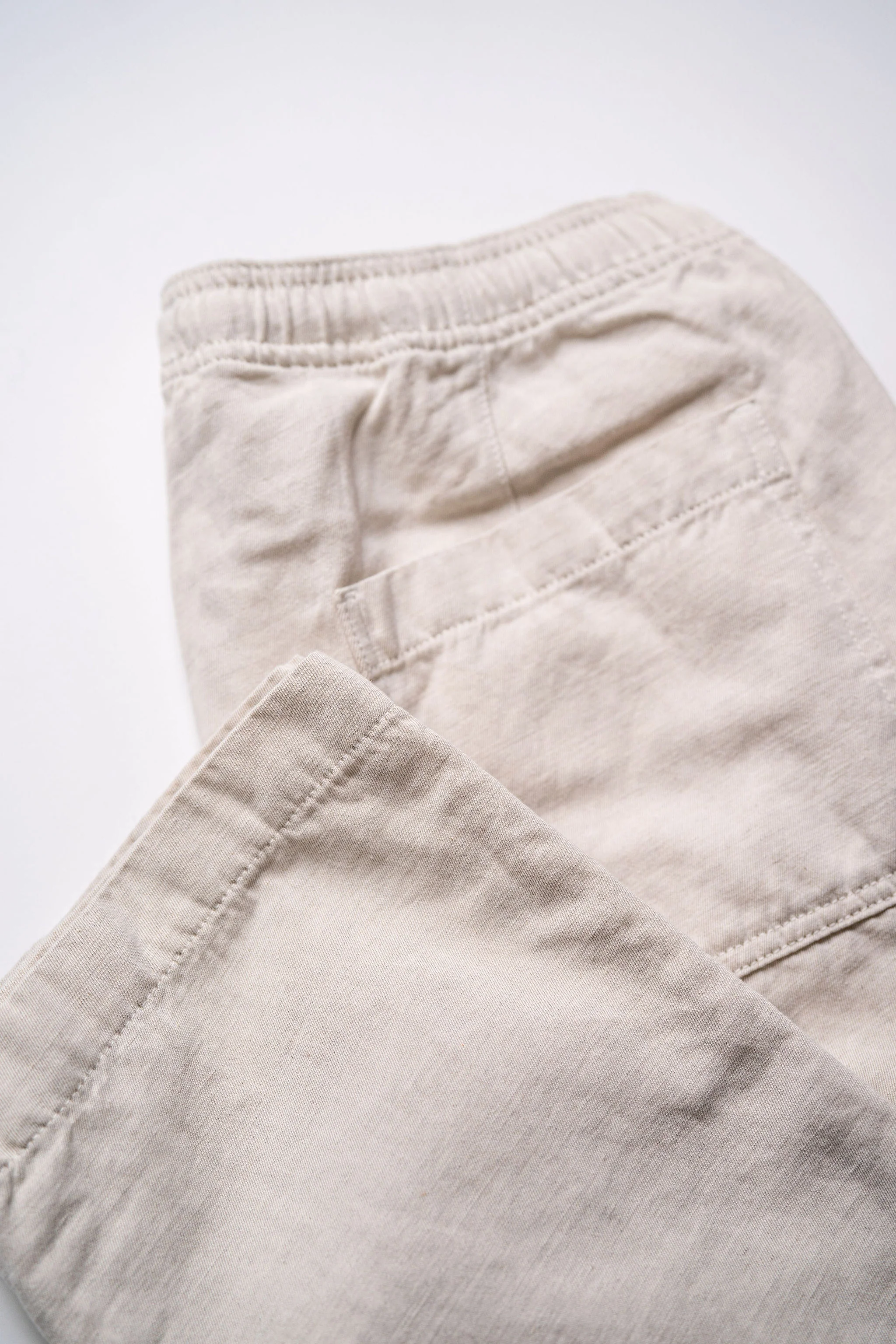 C.O.F. Drawstring Pants - Light Cotton Linen Ecru - Image 8