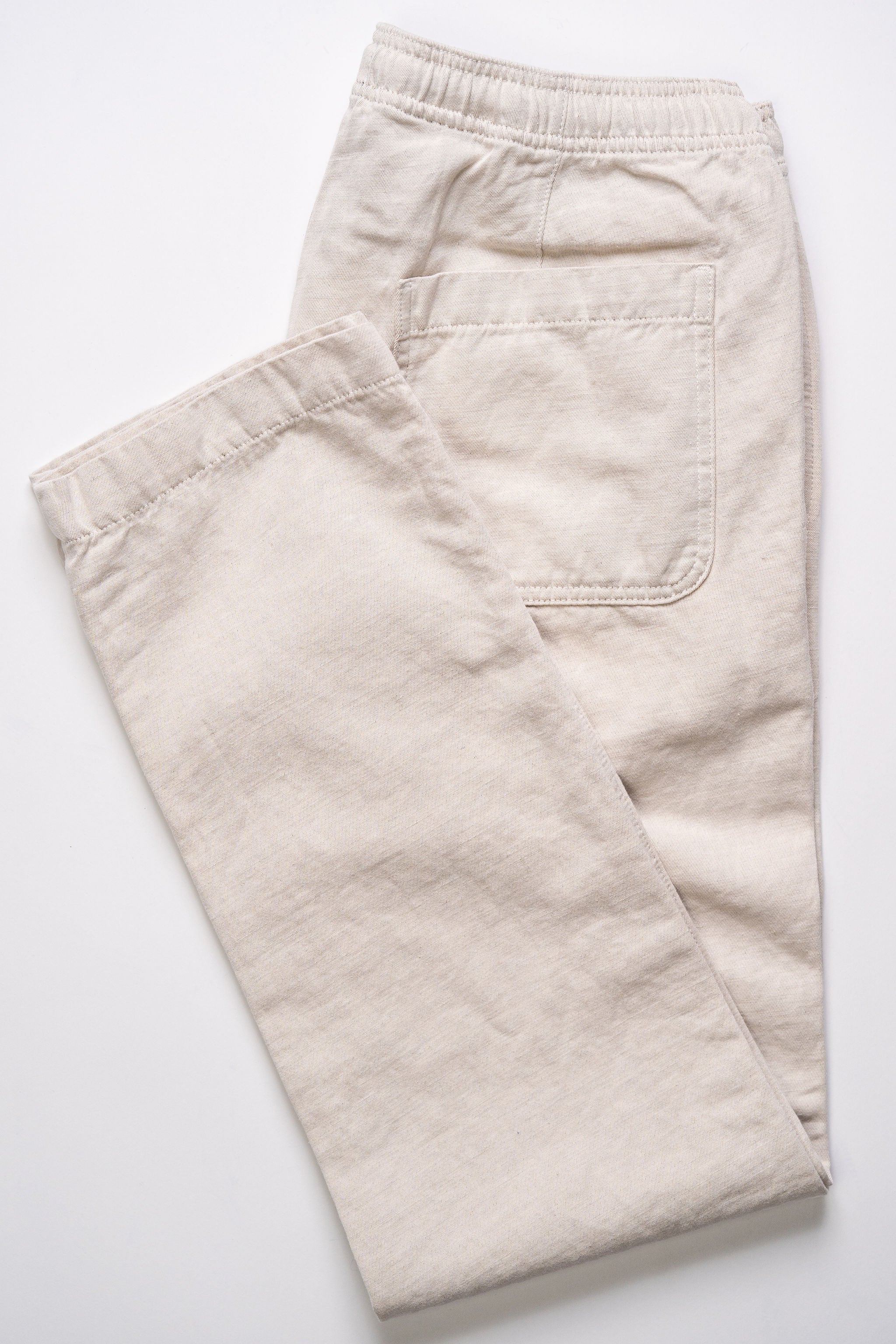 C.O.F. Drawstring Pants - Light Cotton Linen Ecru - Image 9