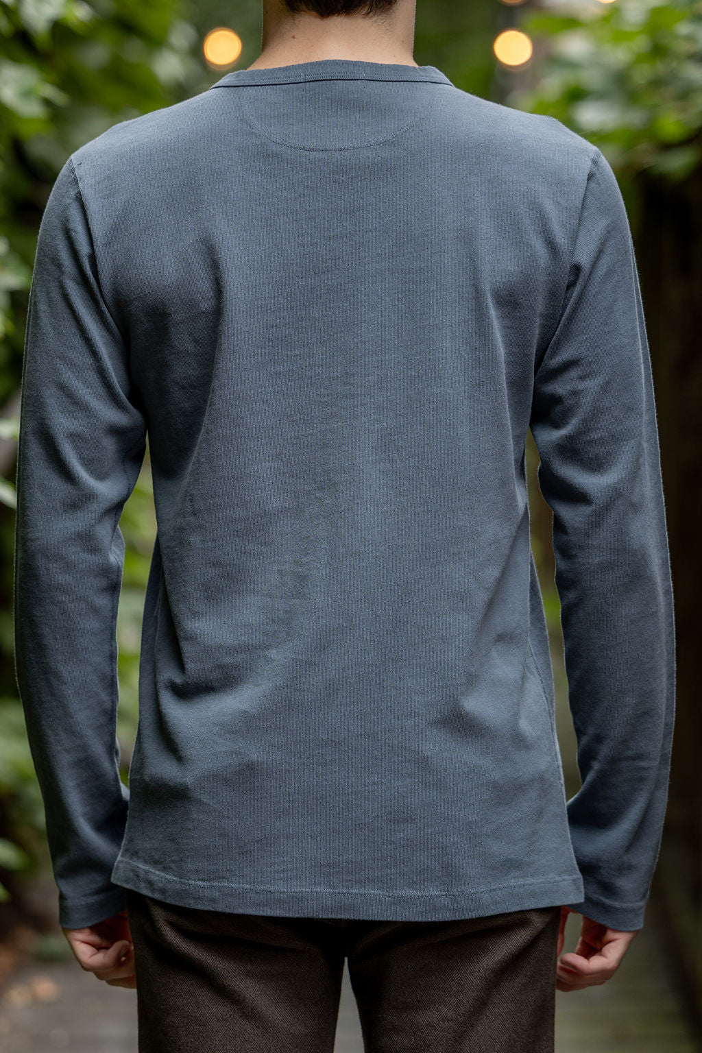 Freenote Cloth 13oz Henley L/S - Faded Blue - Image 3