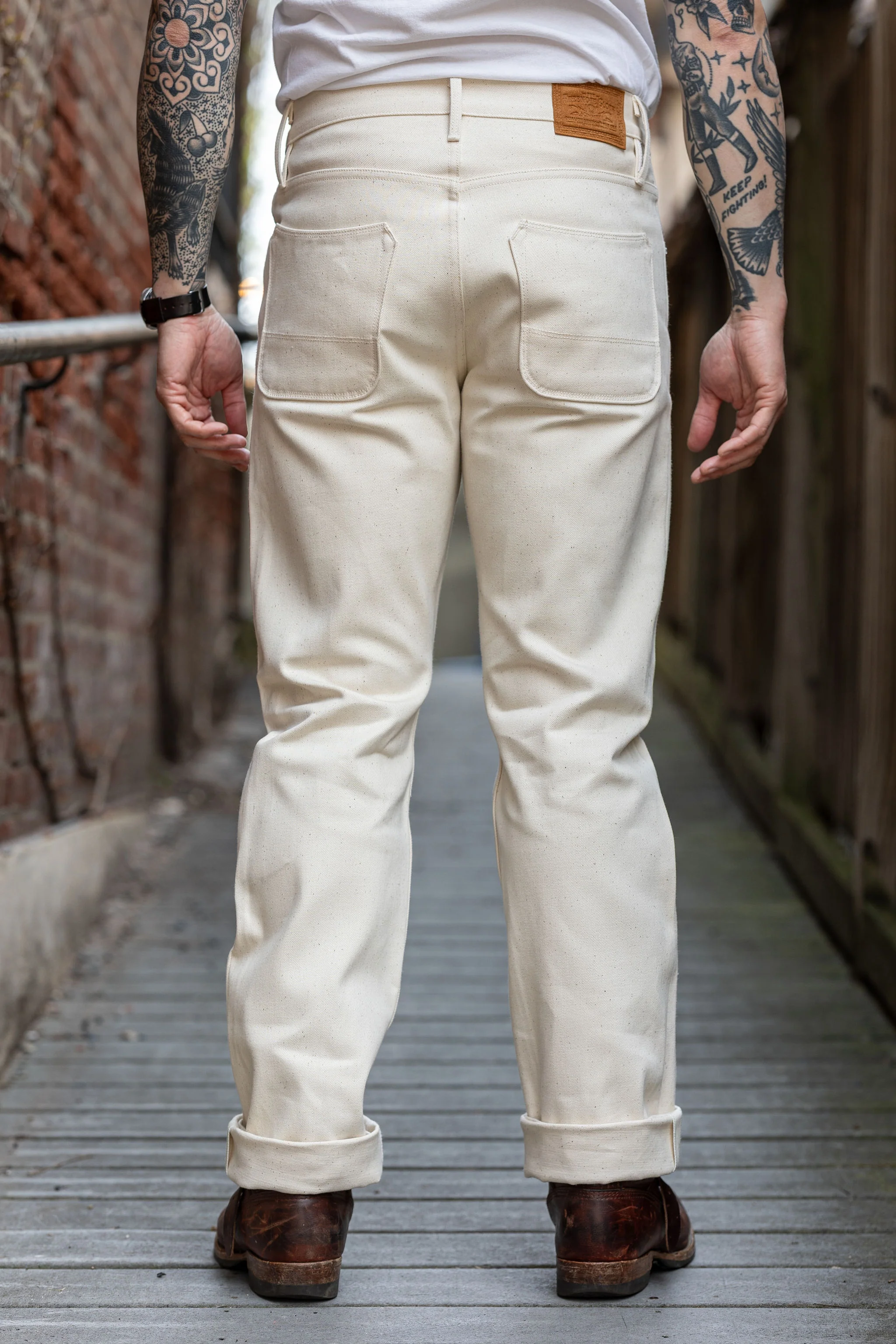 Freenote Cloth Belford - 14oz Ecru Denim - Image 3