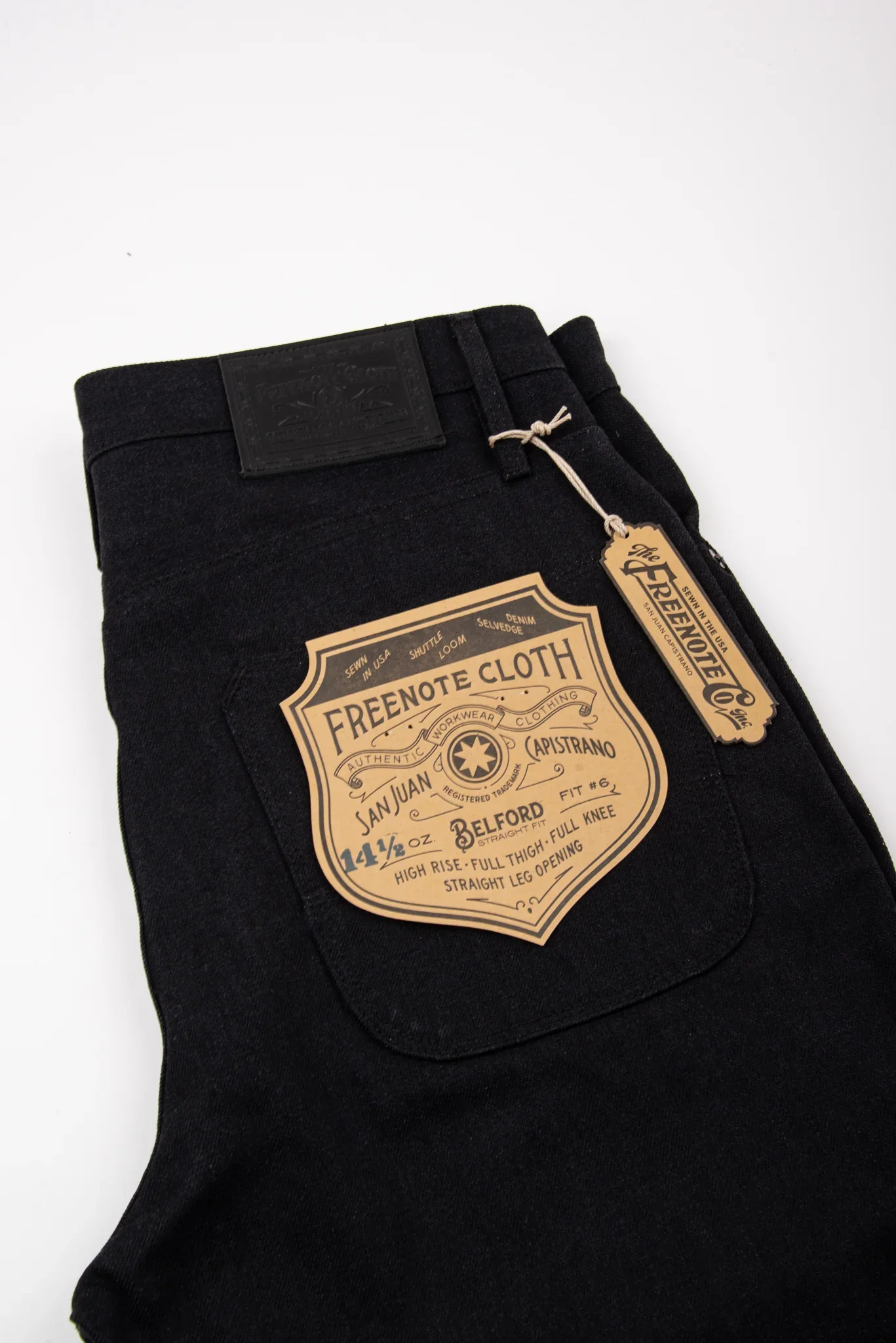 Freenote Cloth Belford - 14oz Black Grey Denim - Image 7