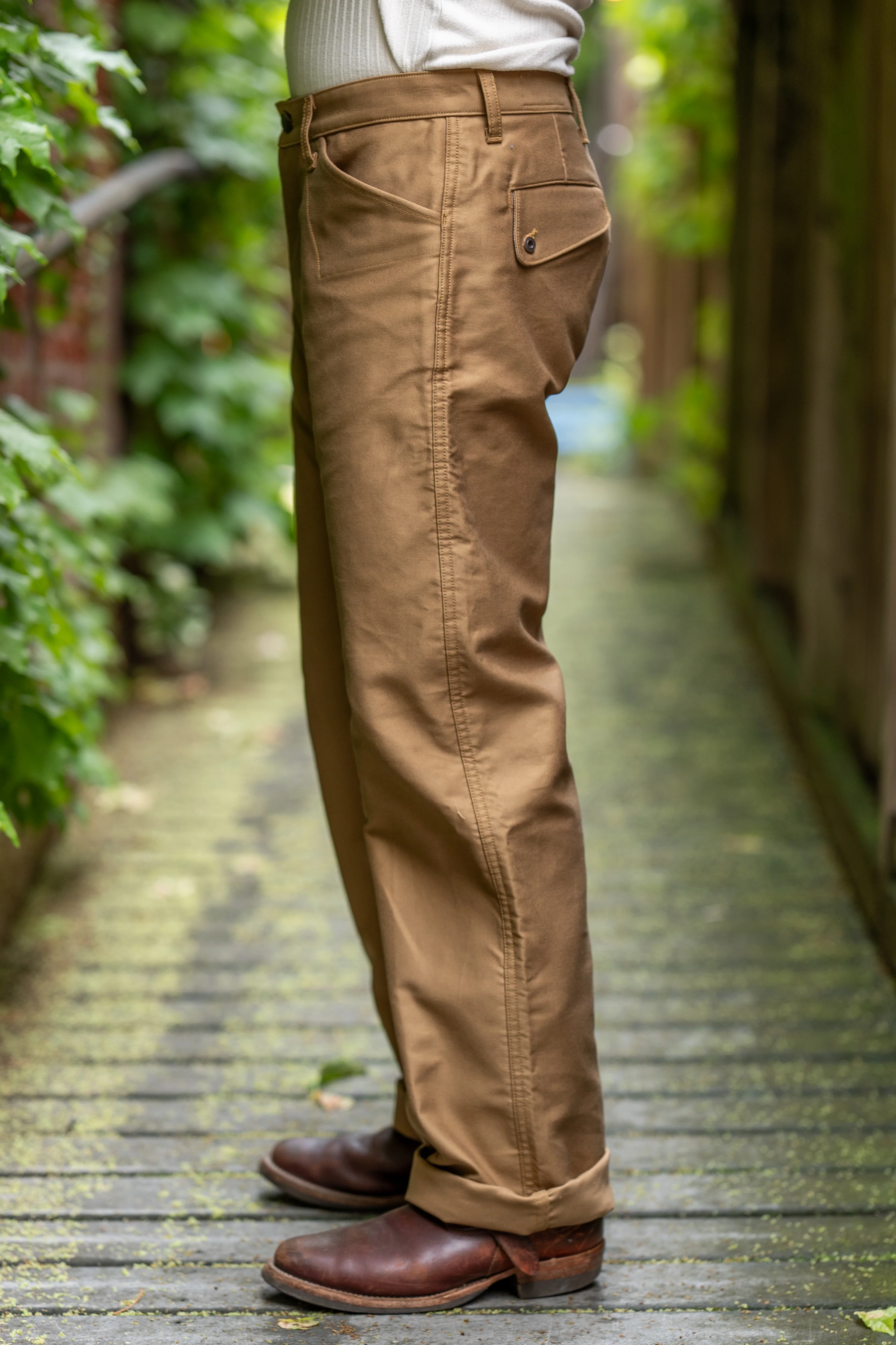 Freenote Cloth Benton Pant - Khaki - Image 2