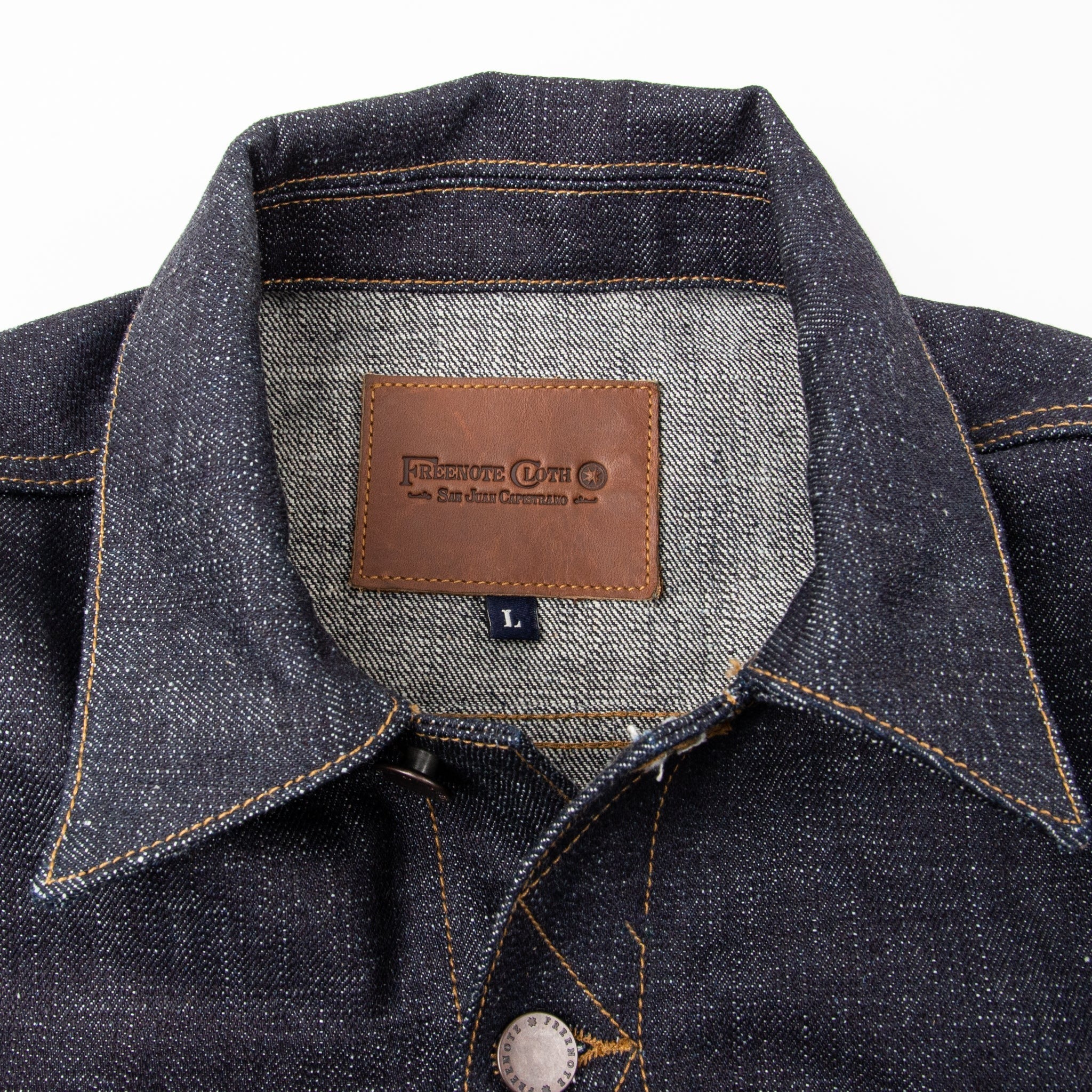 Freenote Cloth CD1 Classic Jacket - 17oz Blue Slub Denim - Image 5