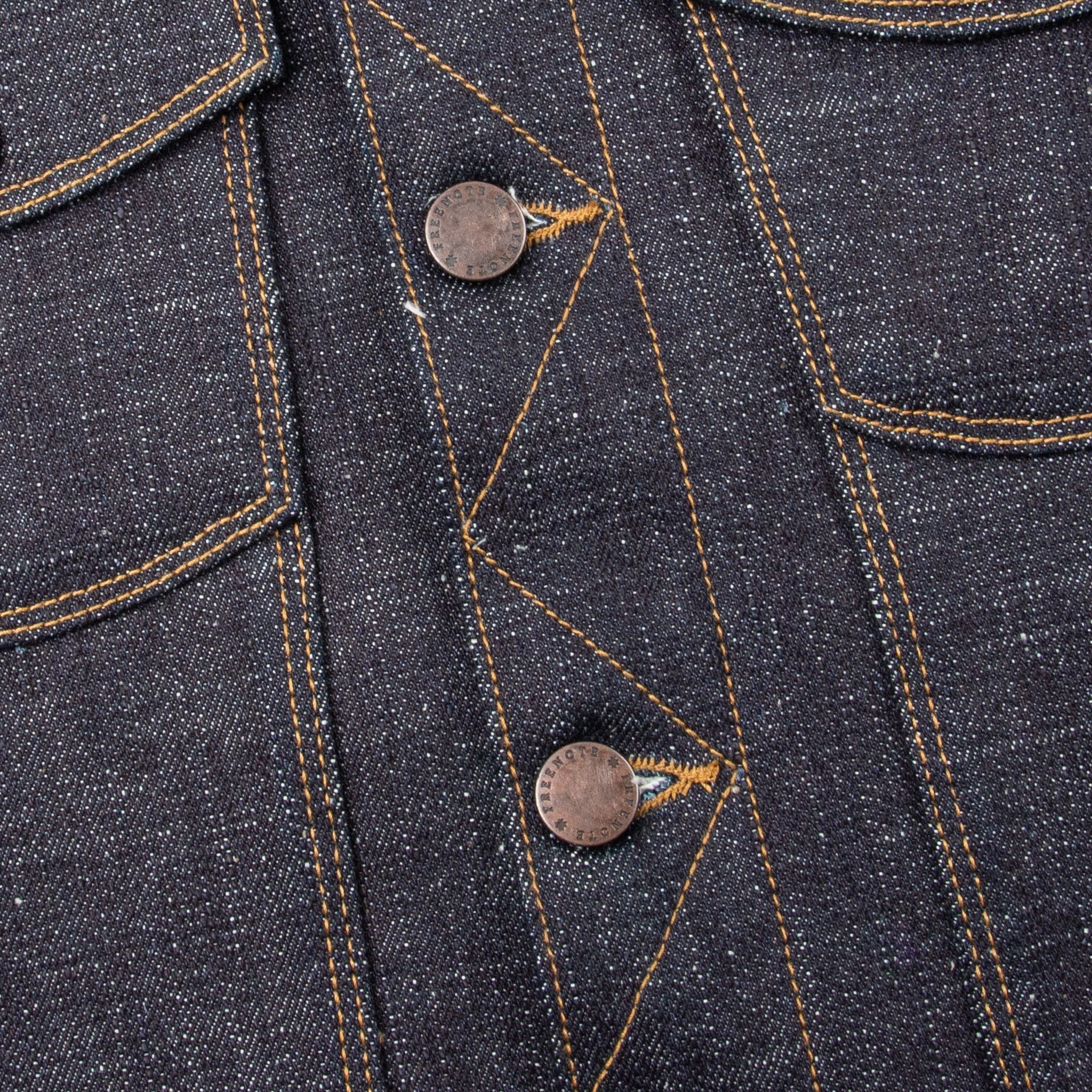 Freenote Cloth CD1 Classic Jacket - 17oz Blue Slub Denim - Image 8
