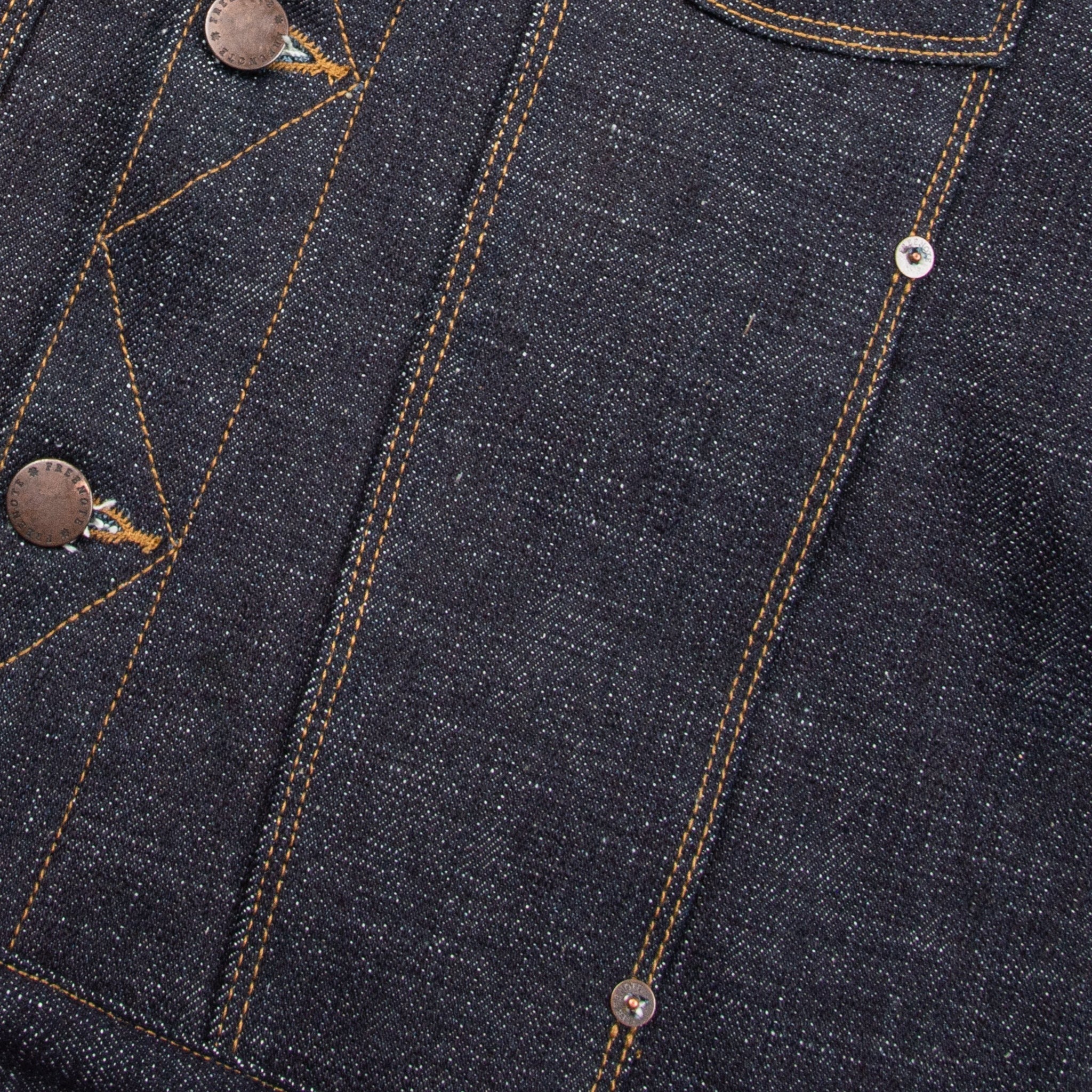 Freenote Cloth CD1 Classic Jacket - 17oz Blue Slub Denim - Image 9