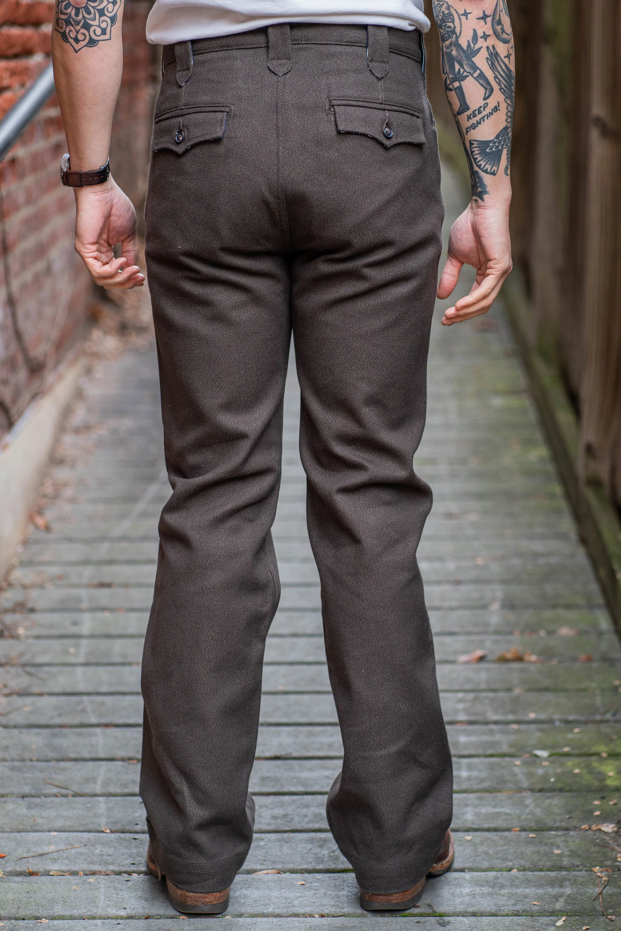 Freenote Cloth Duster Pant - Brown - Image 3