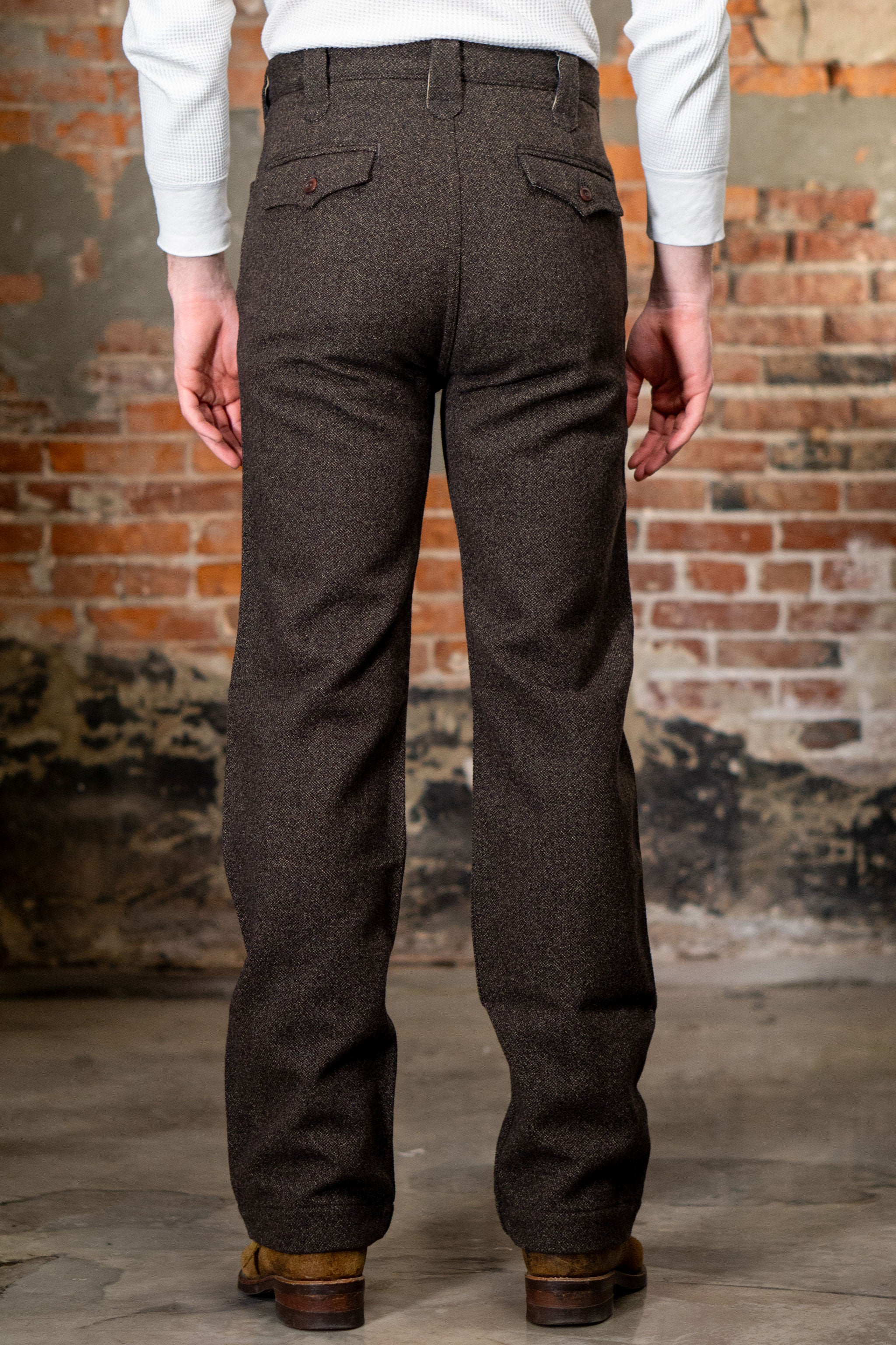 Freenote Cloth Duster Pant - Brown Wool - Image 3