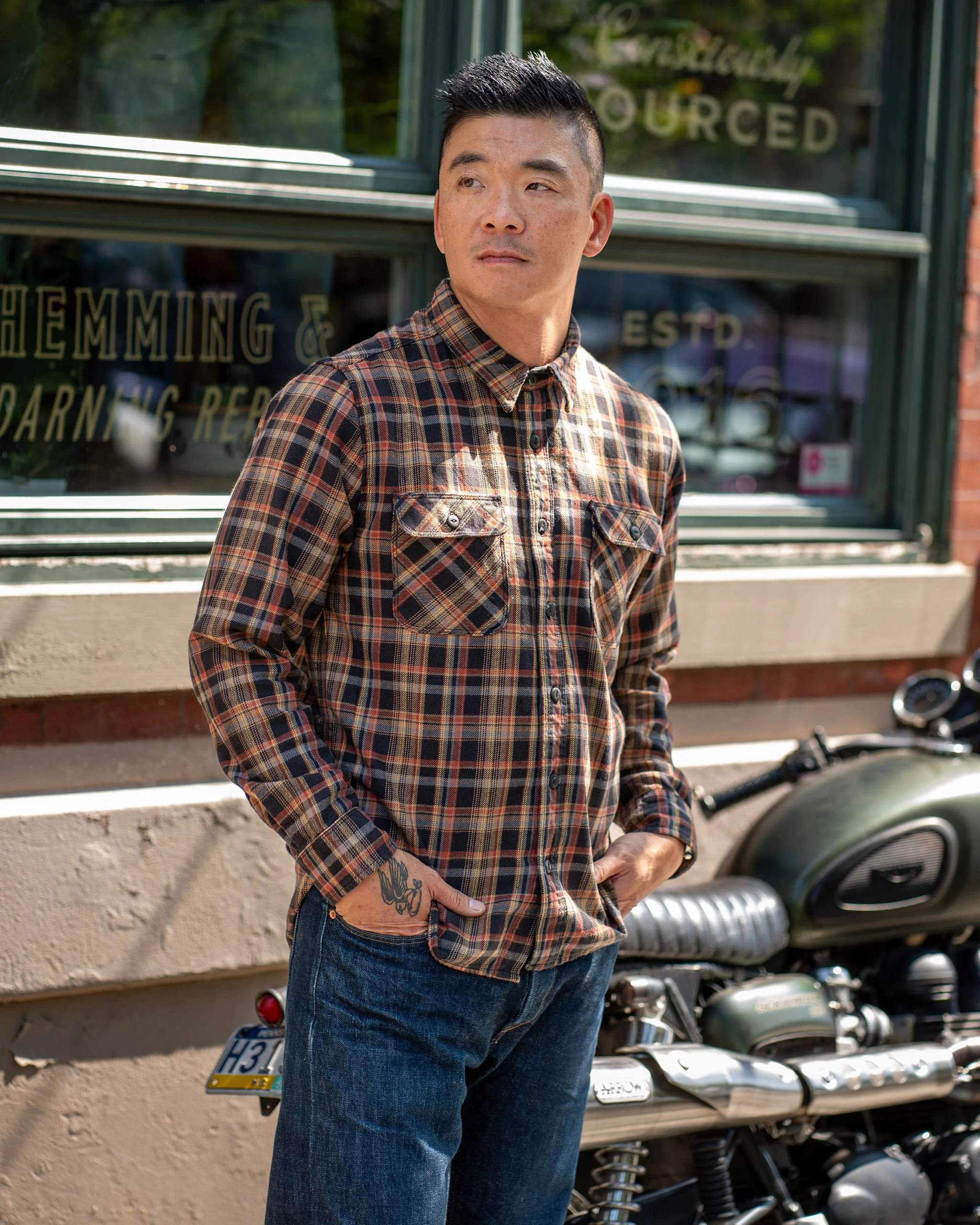 Freenote Cloth Jepson - Black Plaid - Image 9