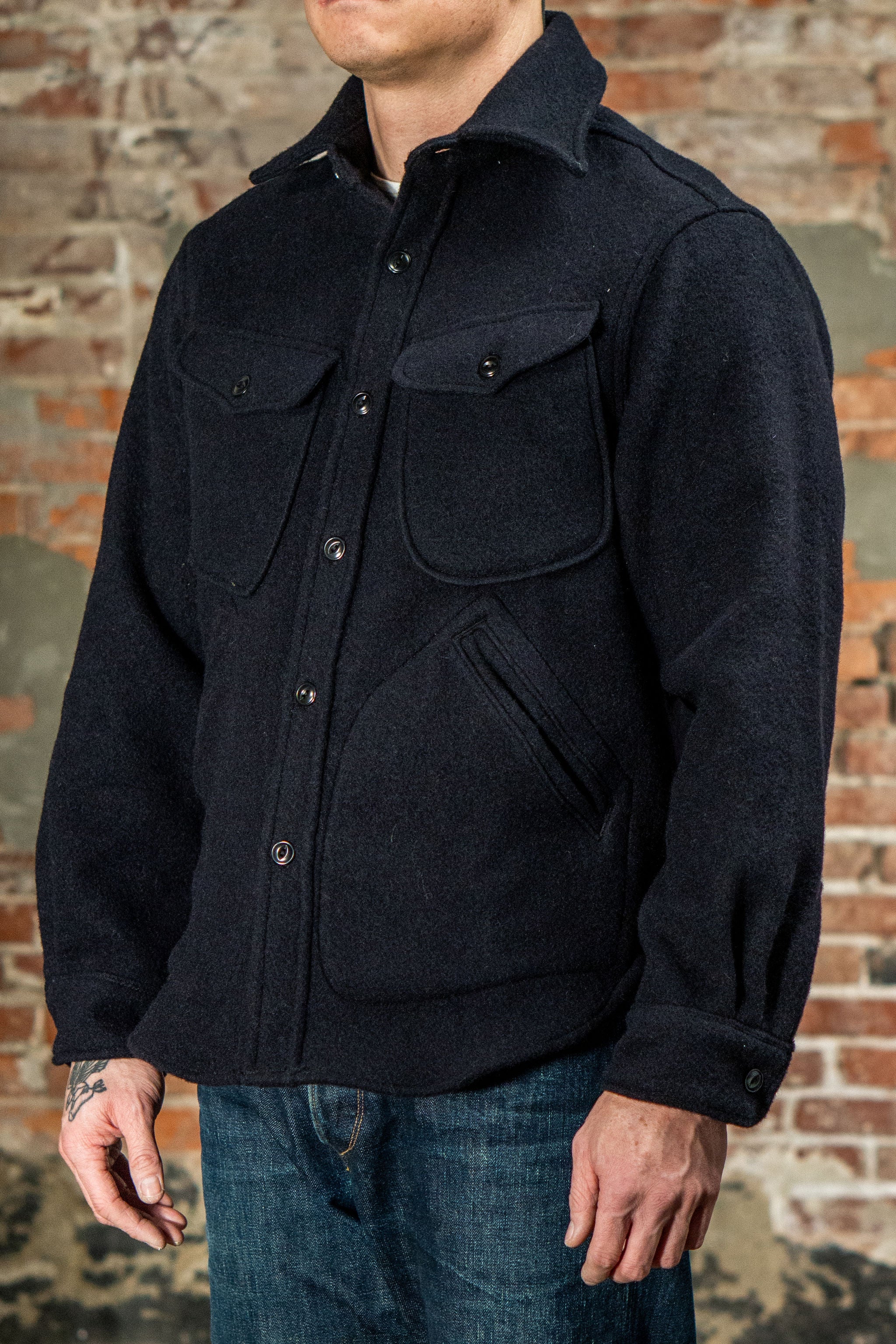 Freenote Cloth Mendon - Navy Wool - Image 2