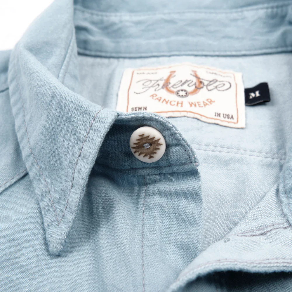 Freenote Cloth Modern Western S/S - Clear Blue - Image 6