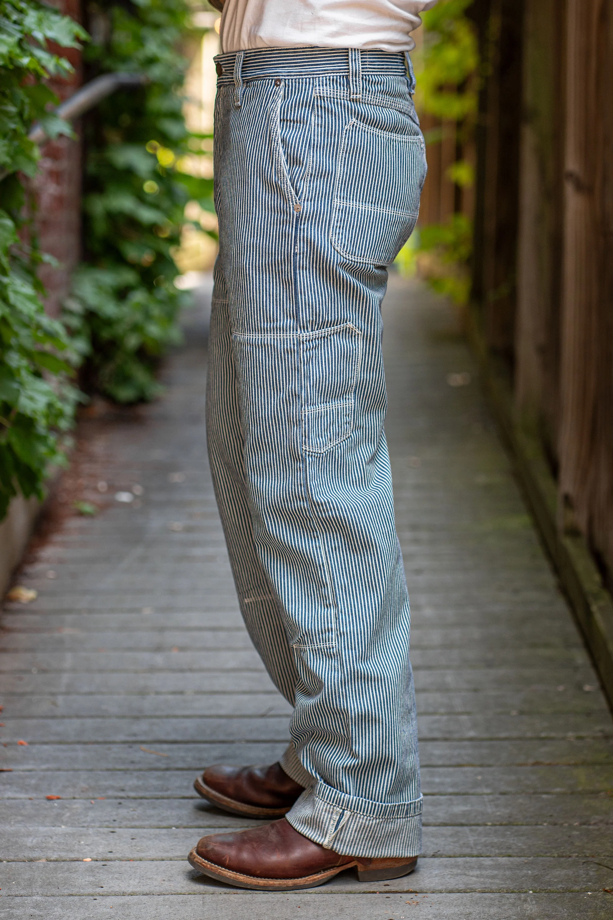 Freenote Cloth Ortega Pant - Indigo Stripe - Image 2