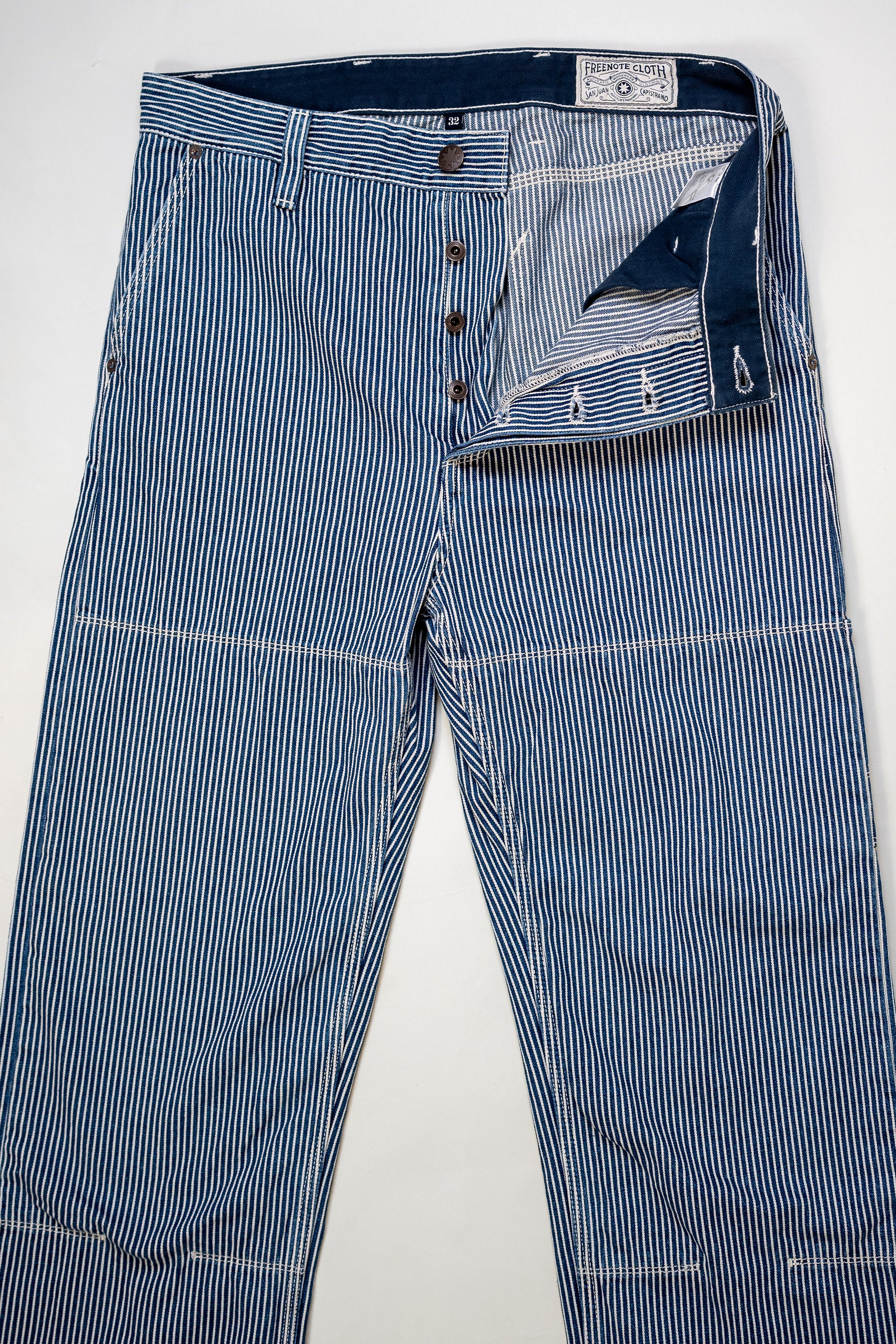 Freenote Cloth Ortega Pant - Indigo Stripe - Image 4