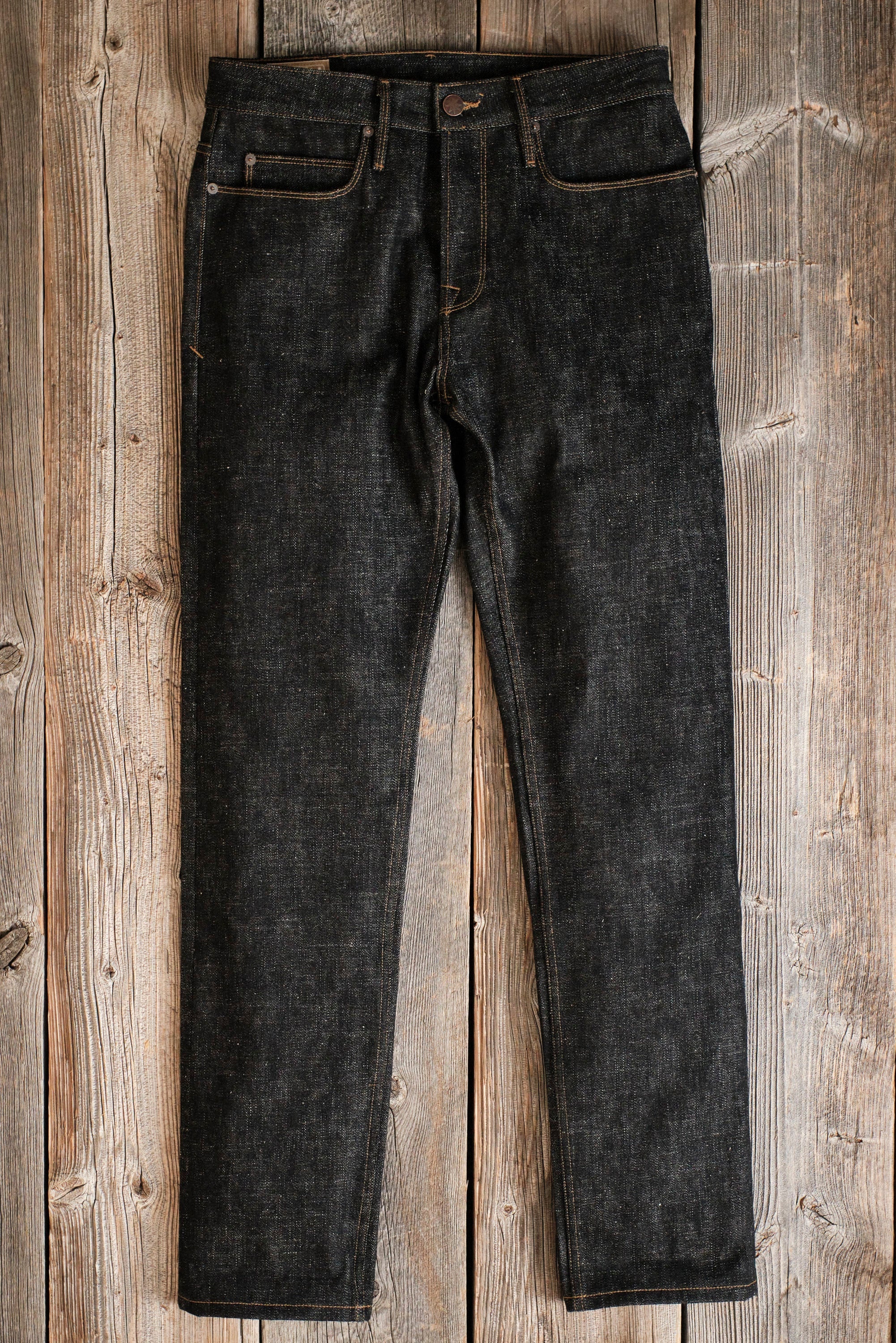 Freenote Cloth Portola - 17oz Black White Slub - Image 4