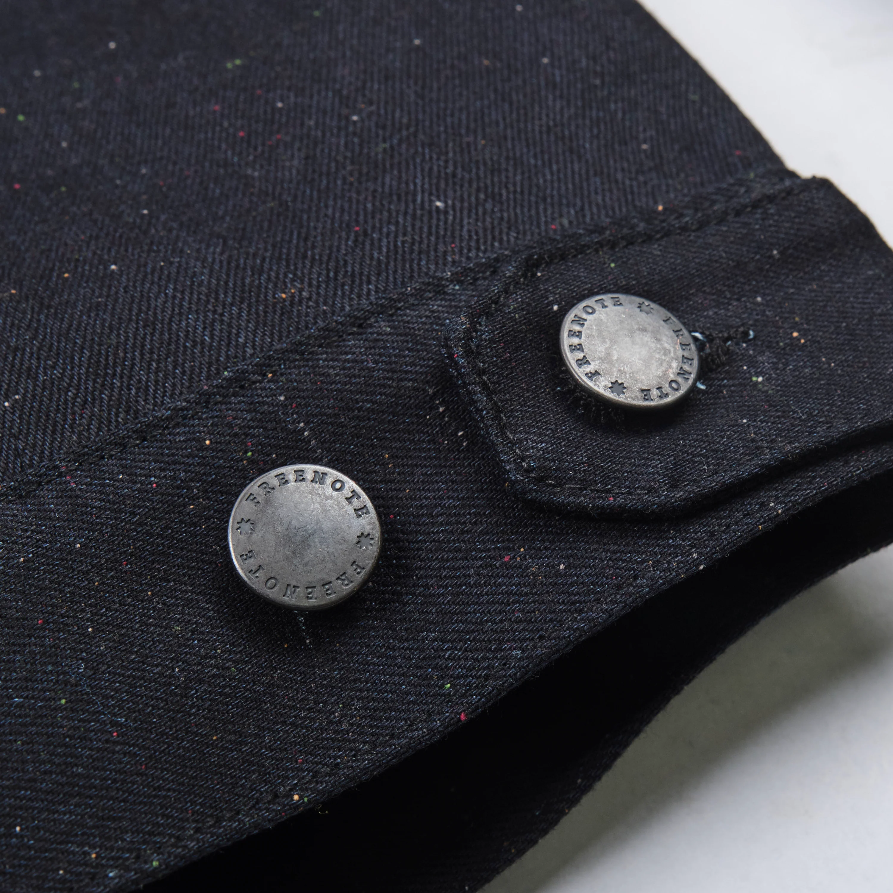 Freenote Cloth Riders Jacket - 14oz Raw Fleck - Image 9