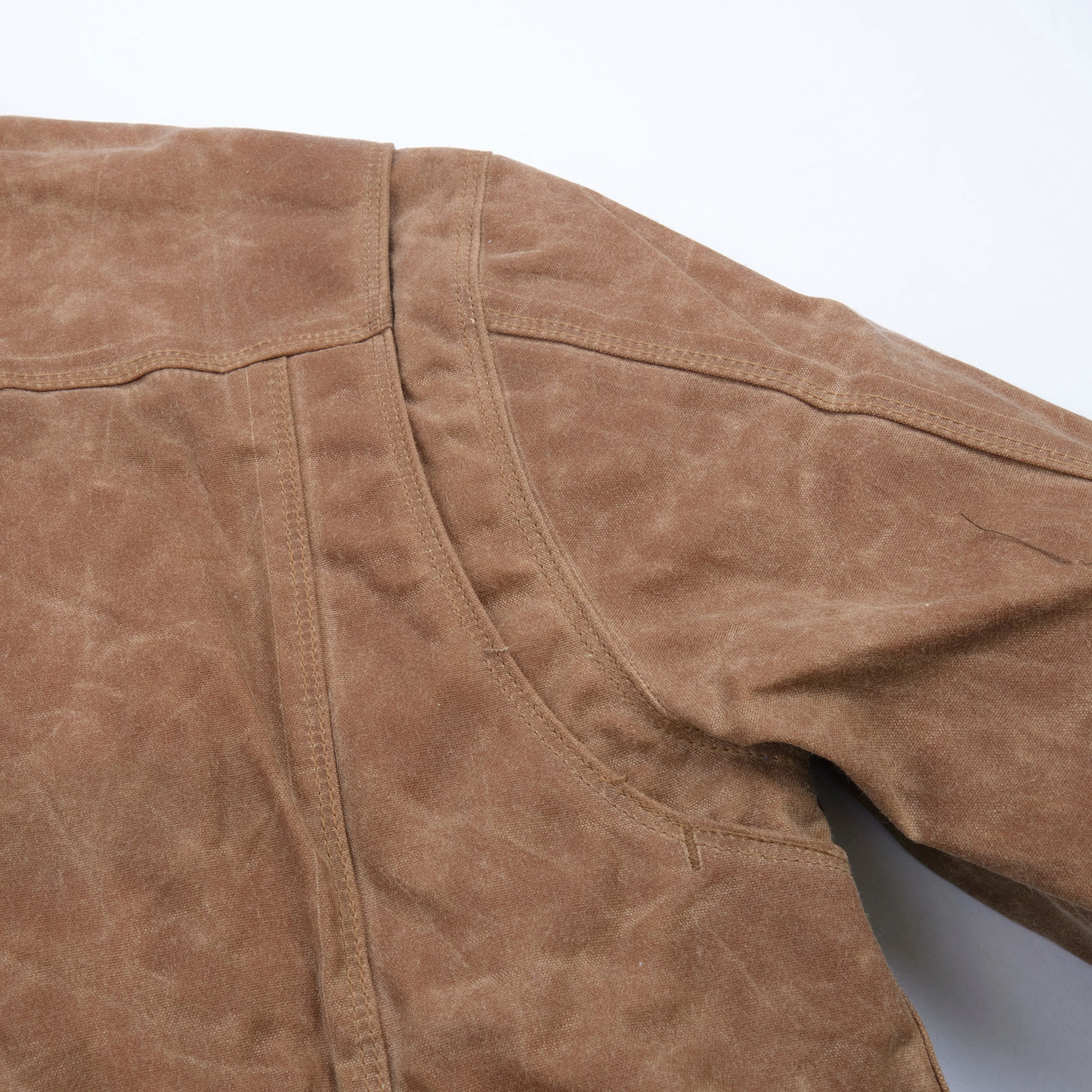 Freenote Cloth Riders Jacket Waxed Canvas- Rust - Image 12