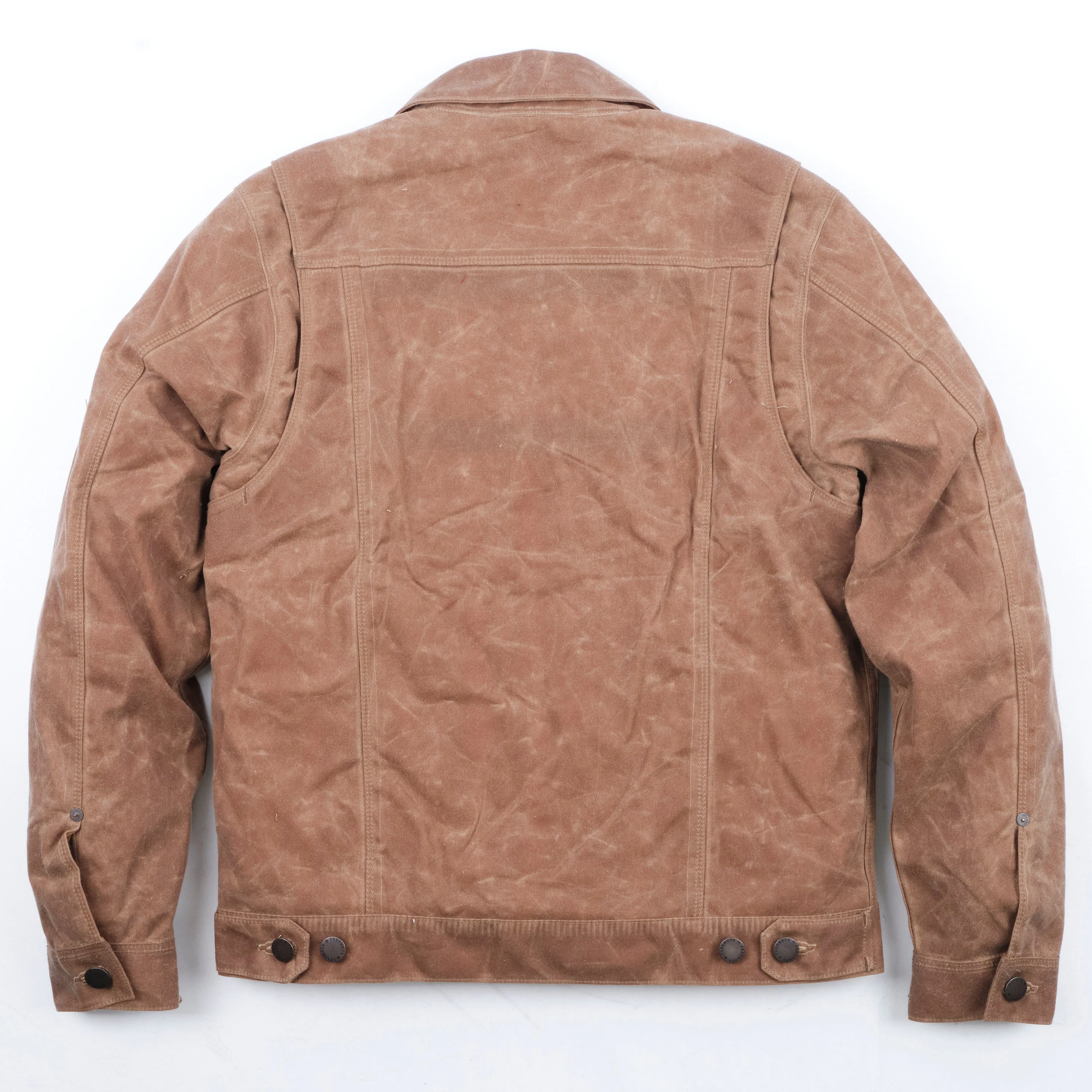 Freenote Cloth Riders Jacket Waxed Canvas- Rust - Image 13