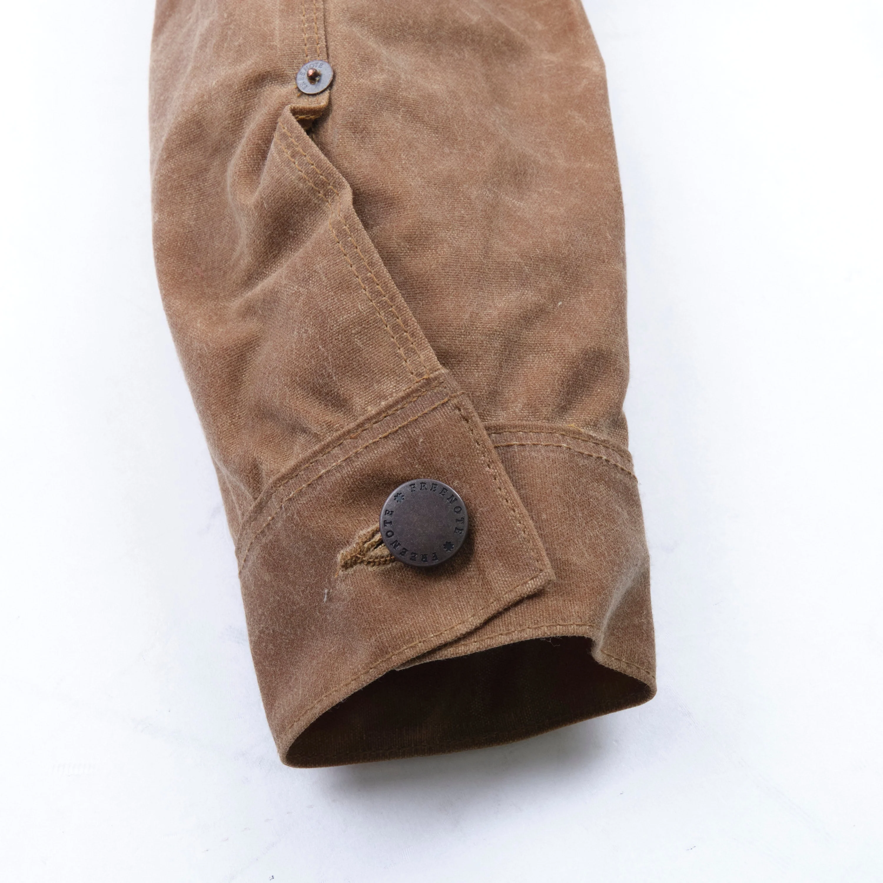 Freenote Cloth Riders Jacket Waxed Canvas- Rust - Image 14