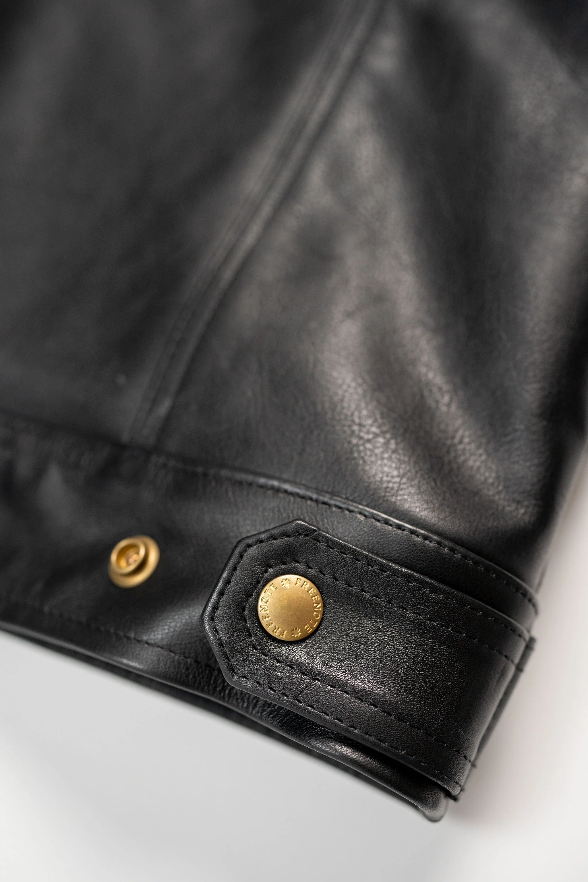 Freenote Cloth RJ-1 Riders Jacket - Black Boston Leather - Image 9
