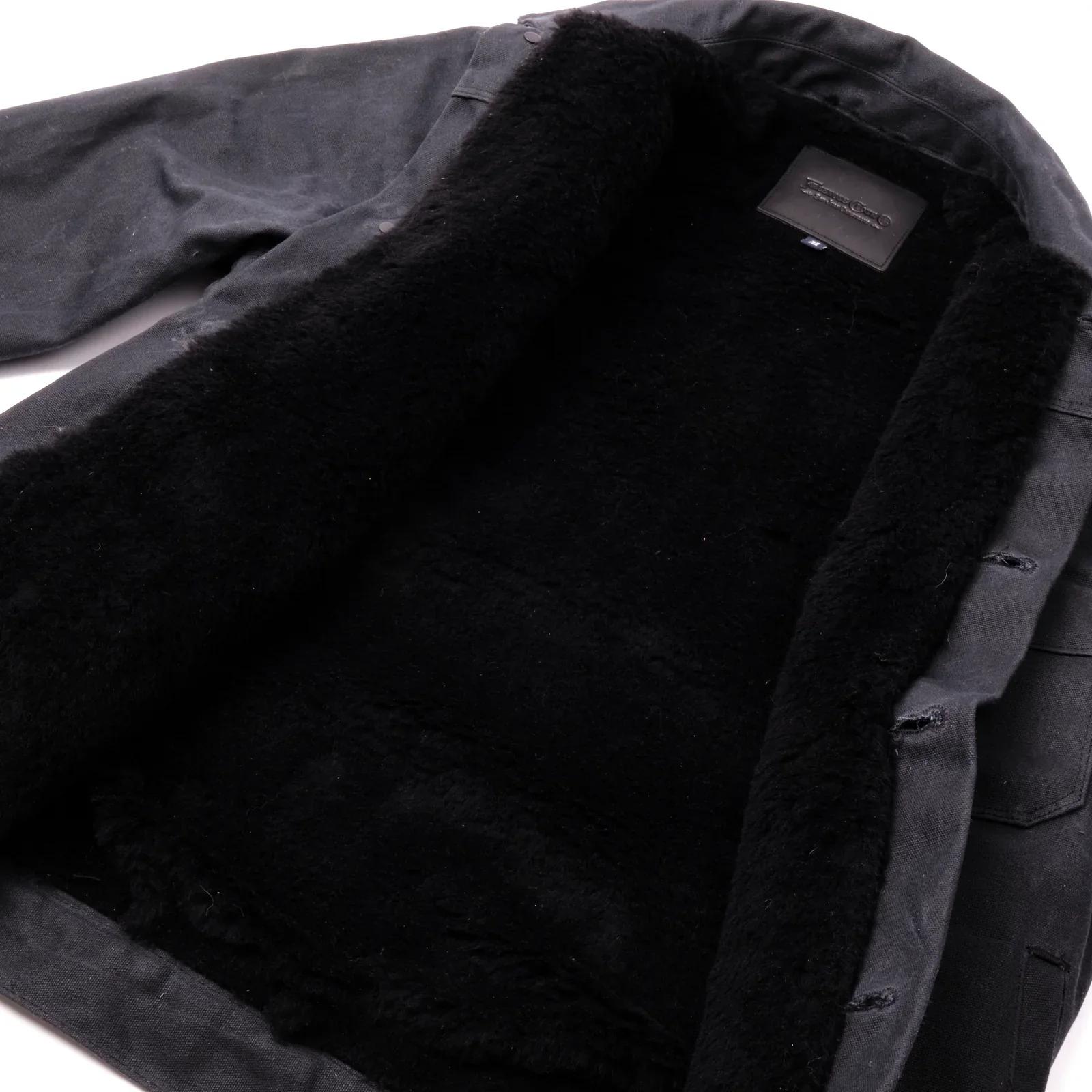 Freenote Cloth Heavy Waxed Riders Jacket - Black Alpaca - Image 8