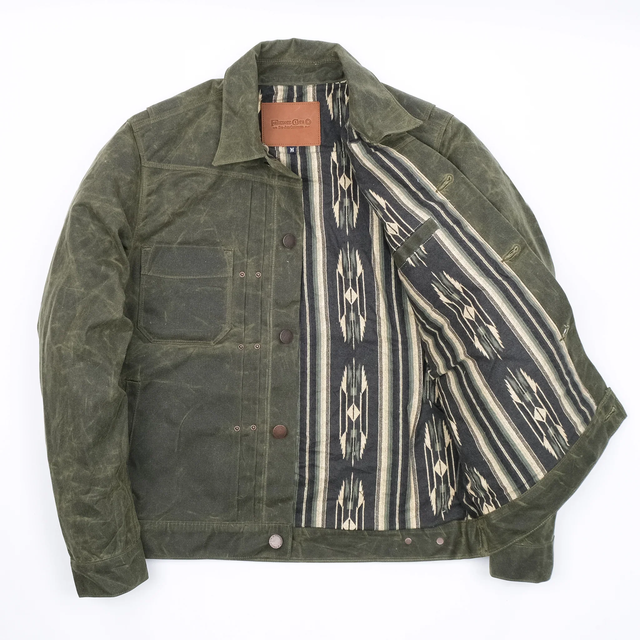 Freenote Cloth Waxed Riders Jacket - Olive - Image 5