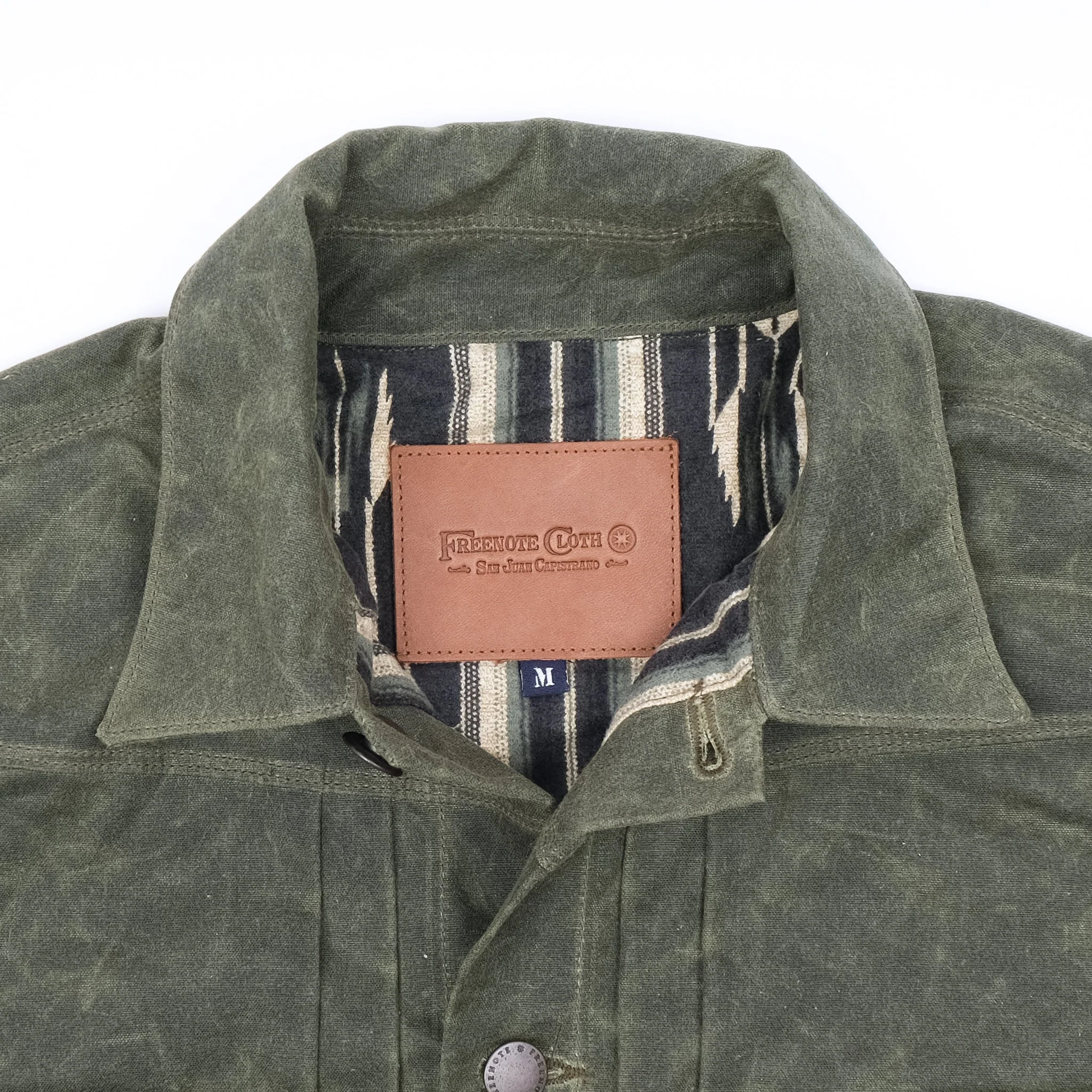 Freenote Cloth Waxed Riders Jacket - Olive - Image 6