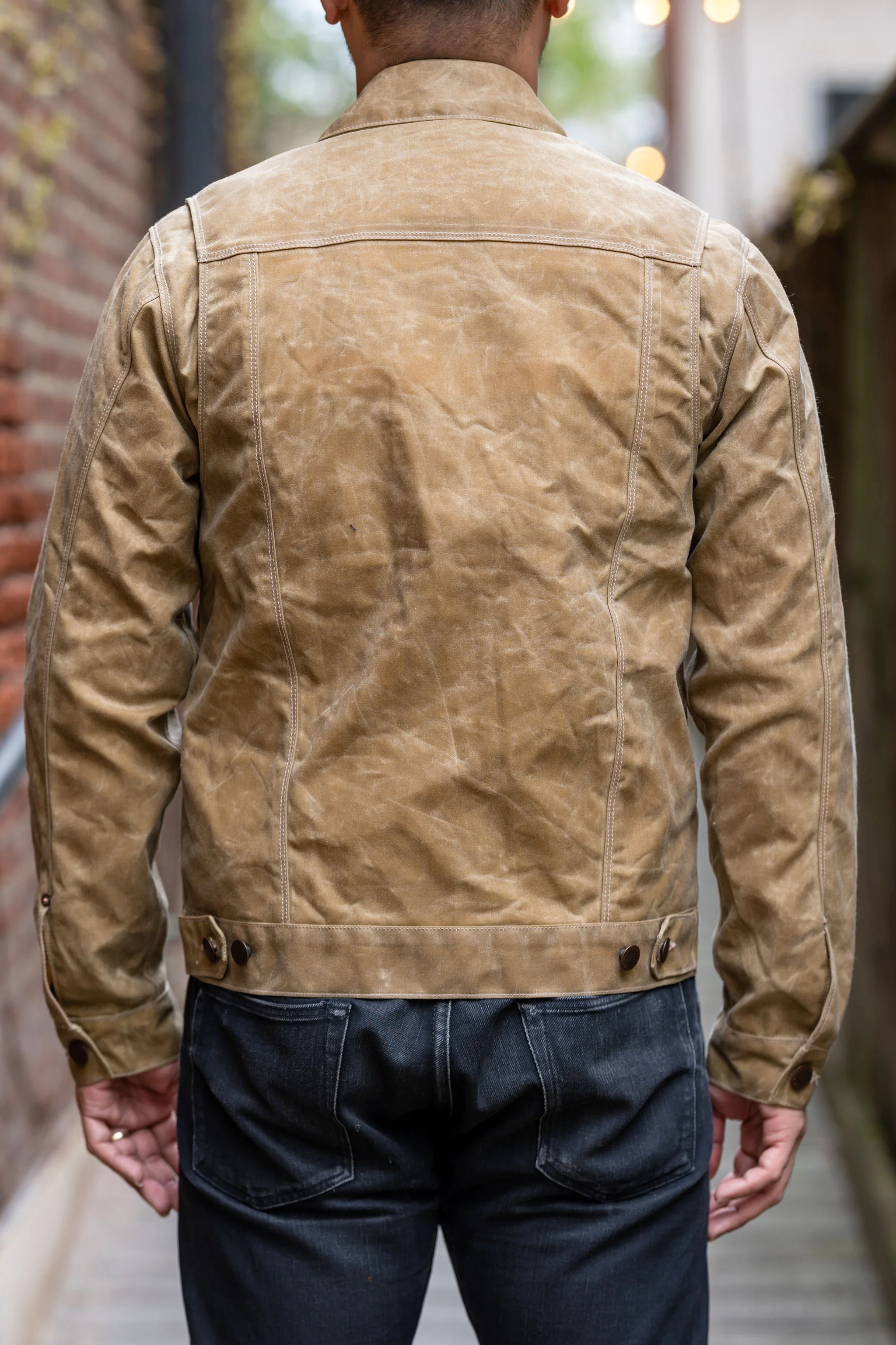 Freenote Cloth Riders Jacket Waxed Canvas - Tumbleweed - Image 3