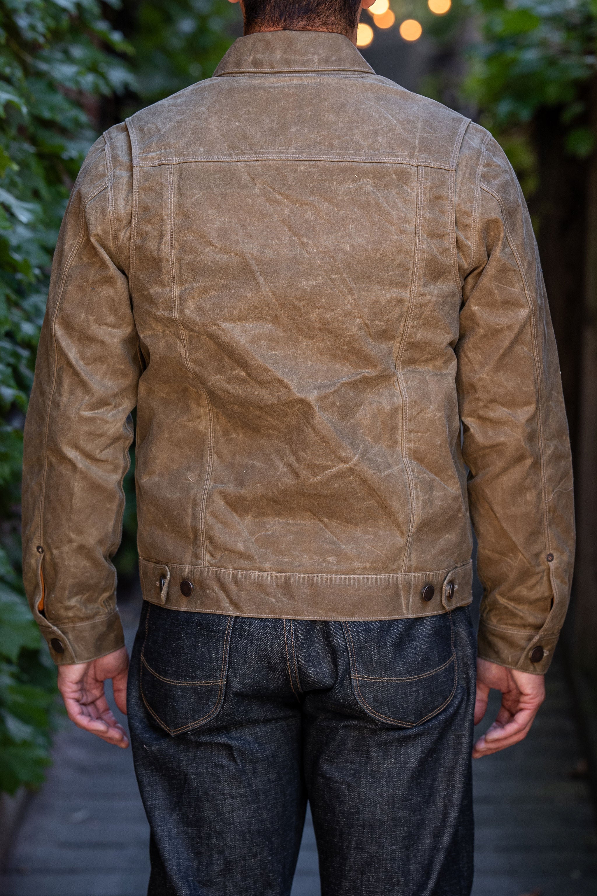 Freenote Cloth Riders Jacket Waxed Canvas- Tobacco - Image 3