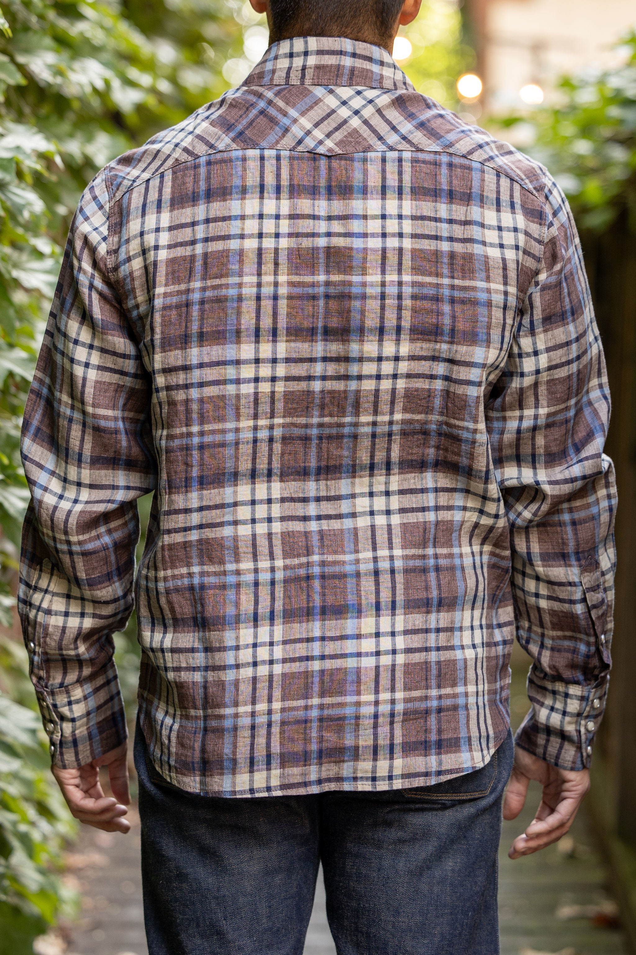 Freenote Cloth Western Scout - Pheasant Brown Plaid - Image 3