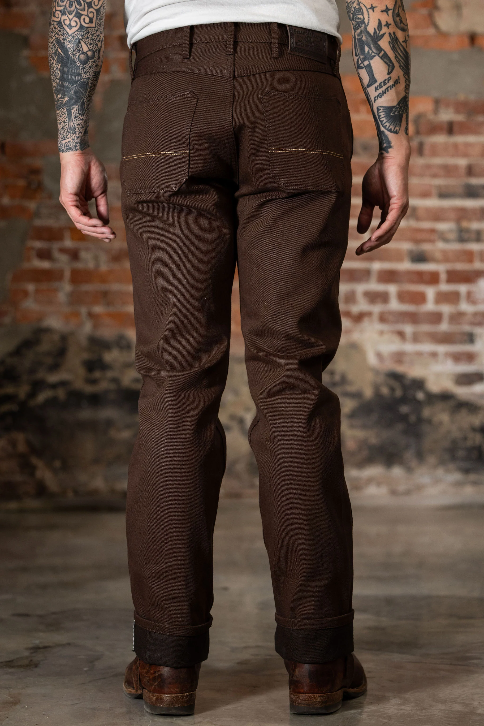 Freenote Cloth Wilkes - 15oz Dark Brown Denim - Image 3